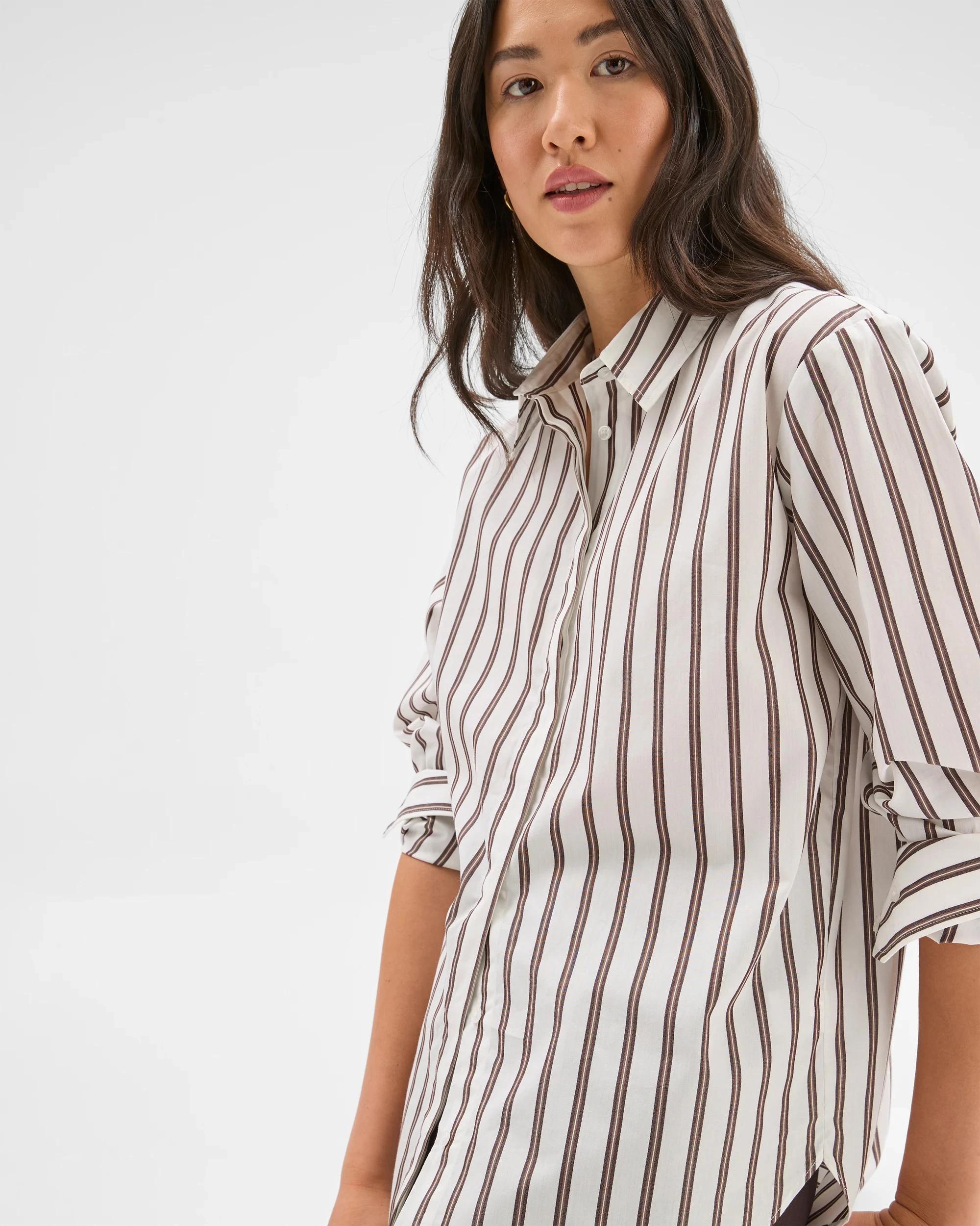 3 Preview Australian Cotton Poplin Shirt CLOUD DANCER, 3 of 6