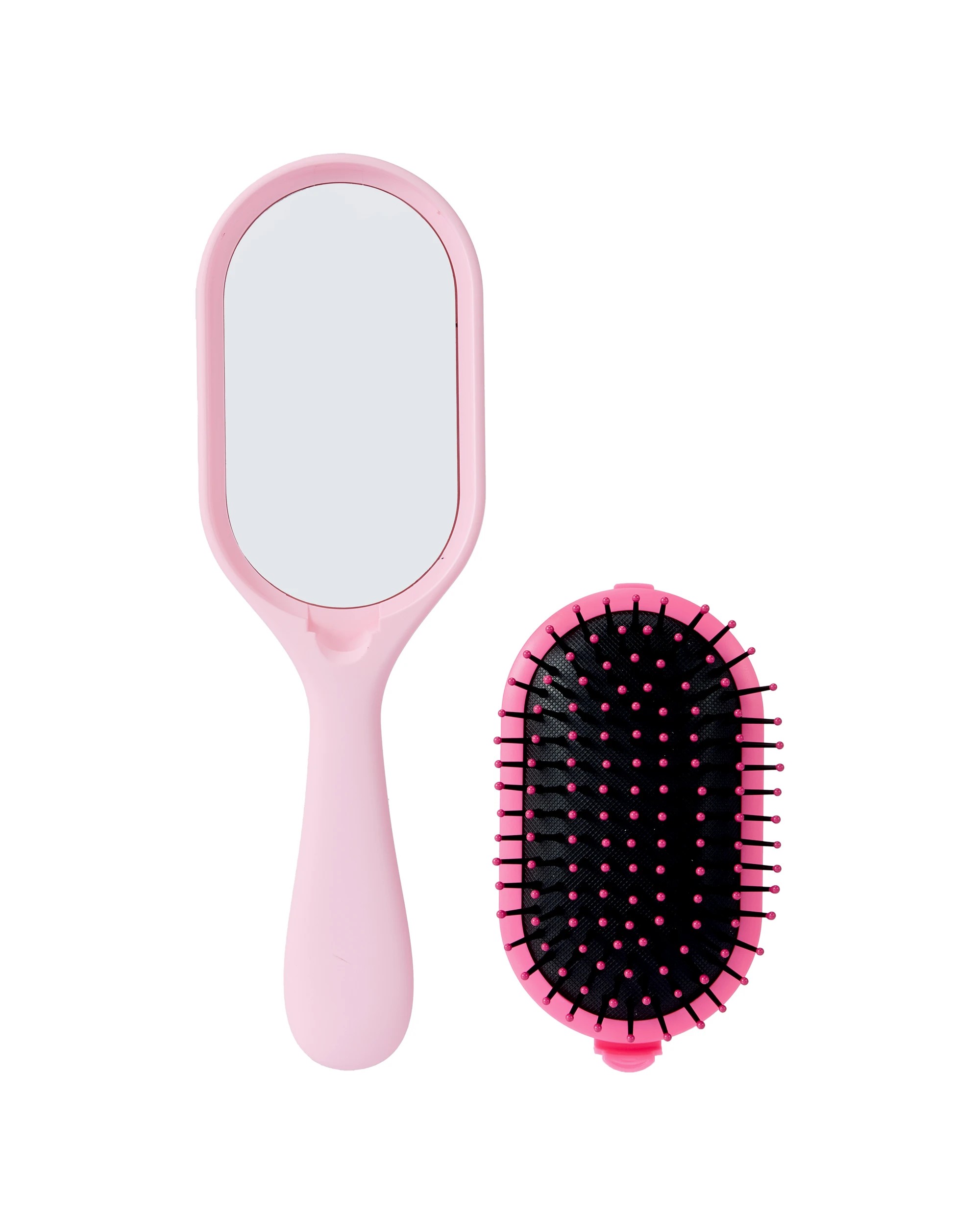 4 OXX Haircare 2-in-1 Detangling Hair Brush and Mirror - Pink, 4 of 7