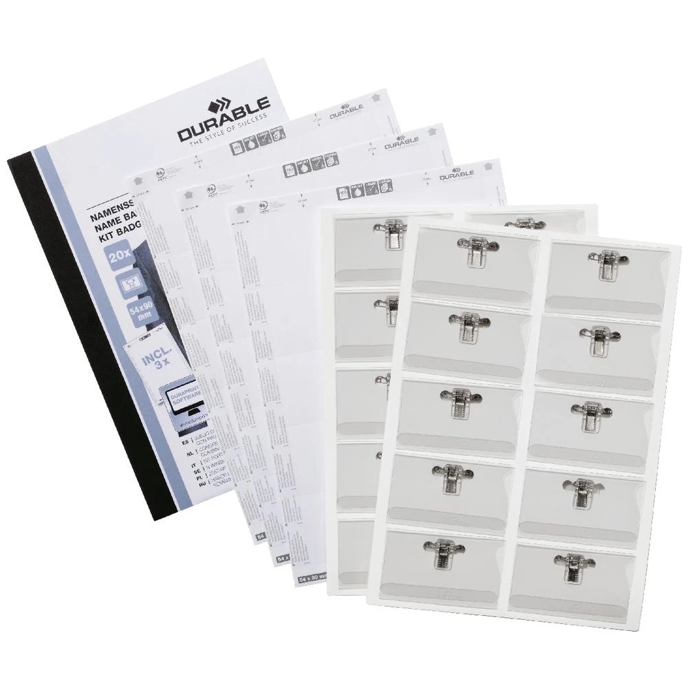 2 Durable Name Badge Set 20 Pack, 2 of 2