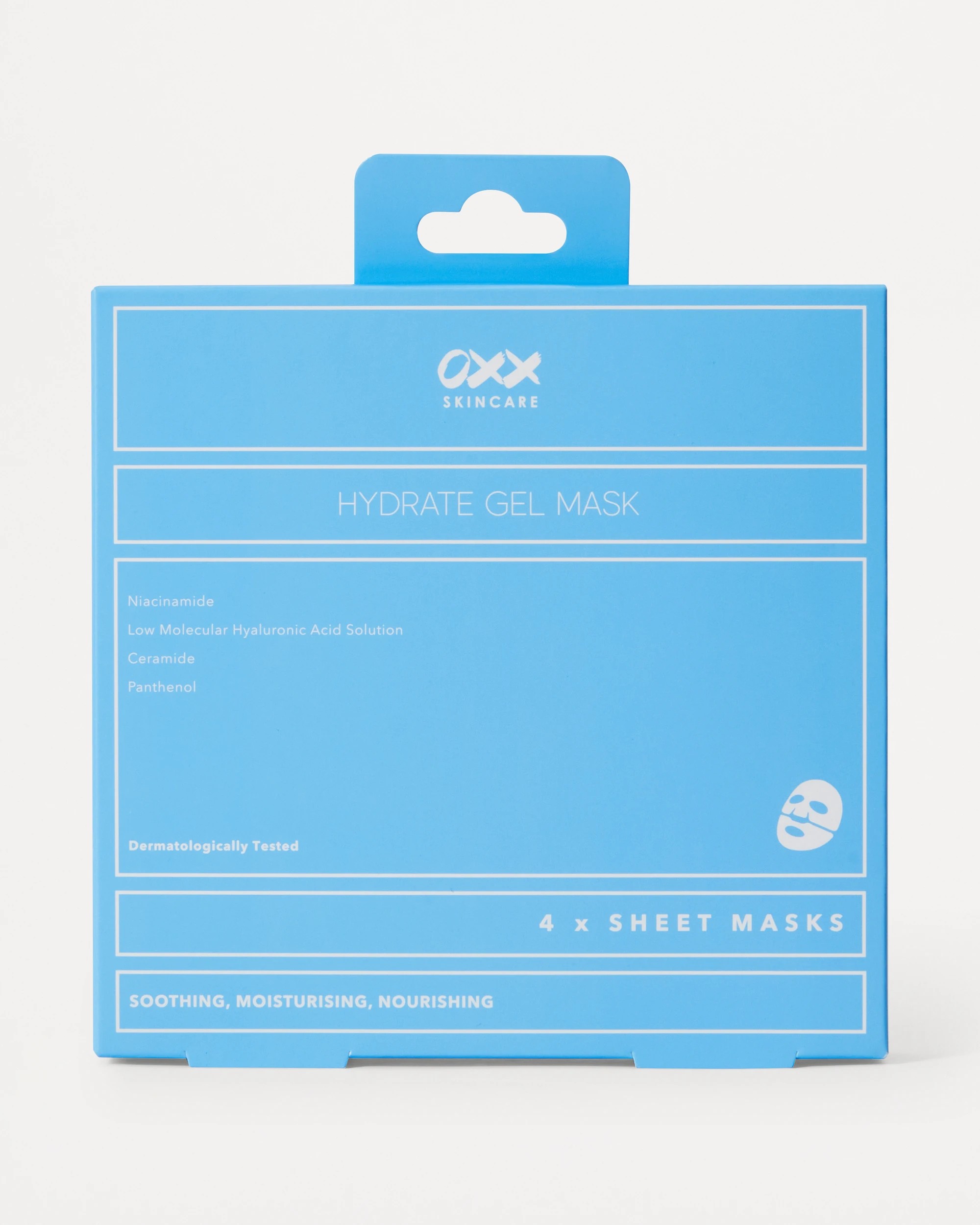 1 OXX Skincare 4 Pack Hydrate Gel Masks - Niacinamide, Low Molecular Hyaluronic Acid Solution, Ceramide and Panthenol, 1 of 4