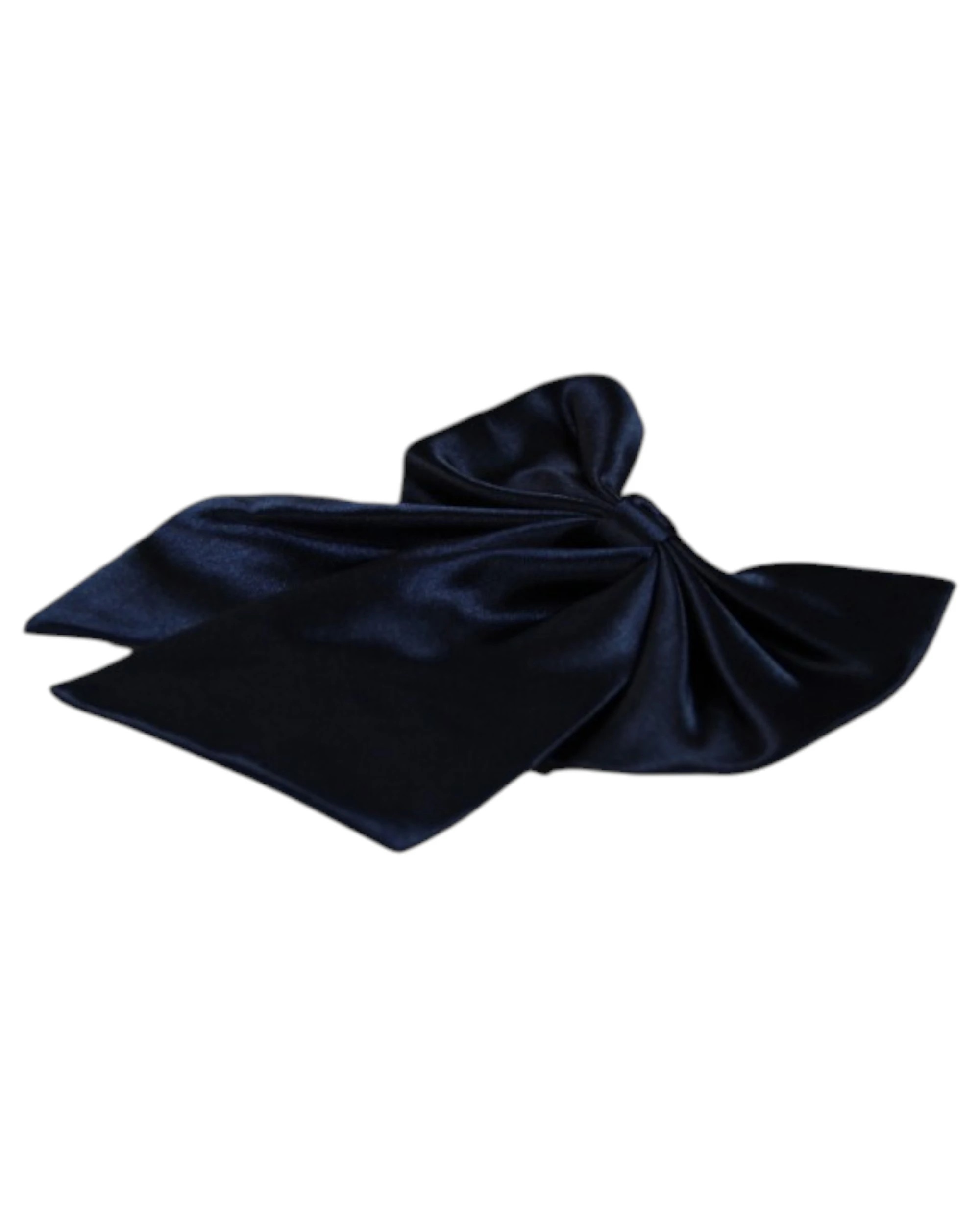 3 Zasel Womens Plain Shirt Collar Bow Tie - Blue, 3 of 4