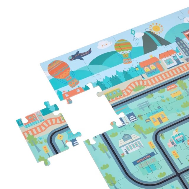 6 30 Piece Urban Jungle Car Track Playmat Puzzle, 6 of 8