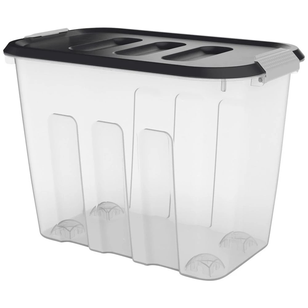 2 J.Burrows 22L Modular Storage Container Clear/Grey, 2 of 6