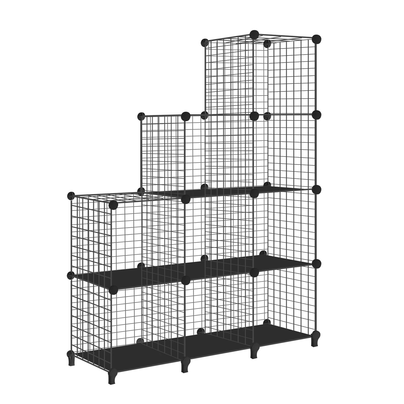 2 LUXSUITE 25 Cube Storage Organizer Ball Rack Black, 2 of 5