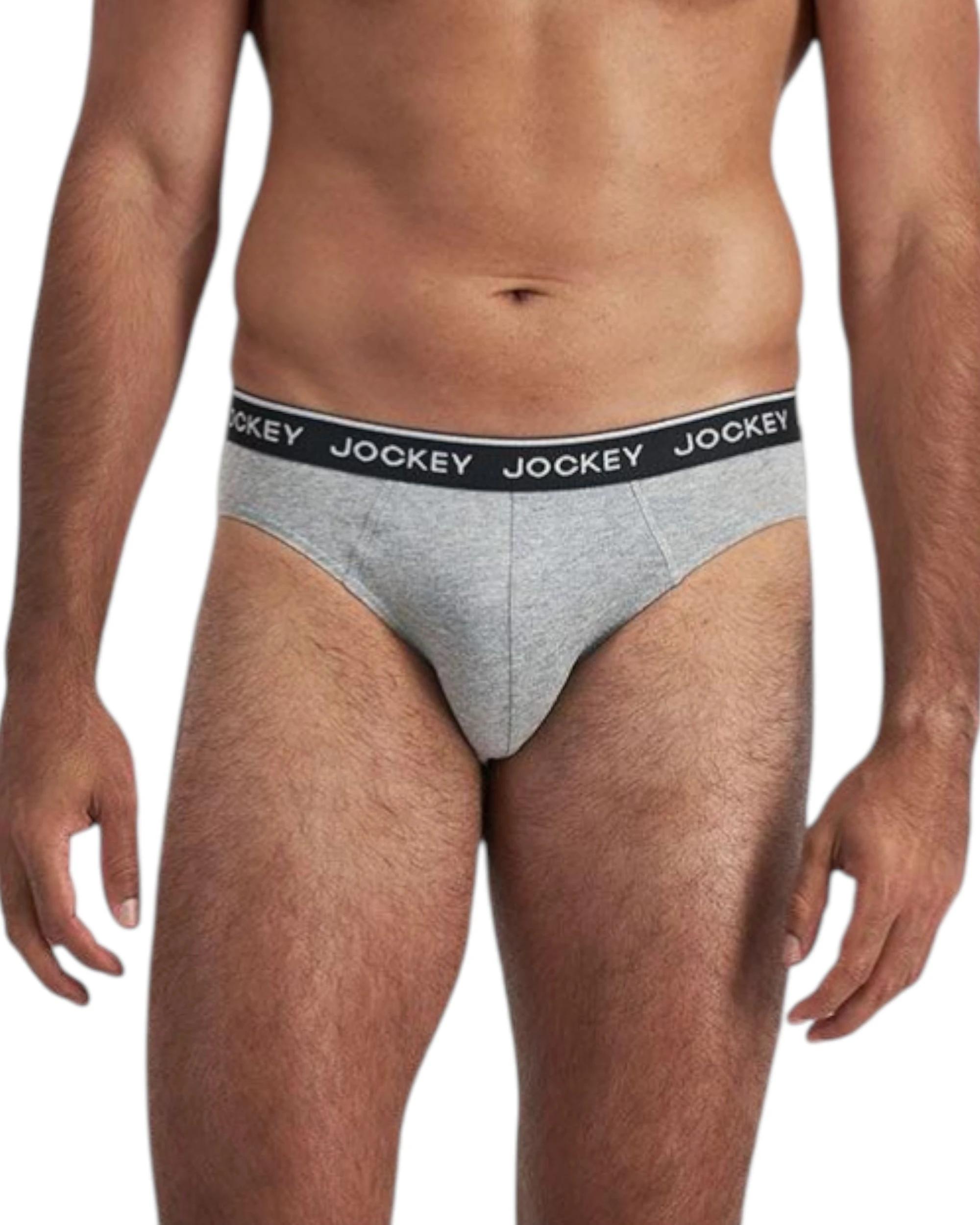 1 Jockey 16 Pack Elastic Cotton Brief Underwear BLACK/GREY, 1 of 9