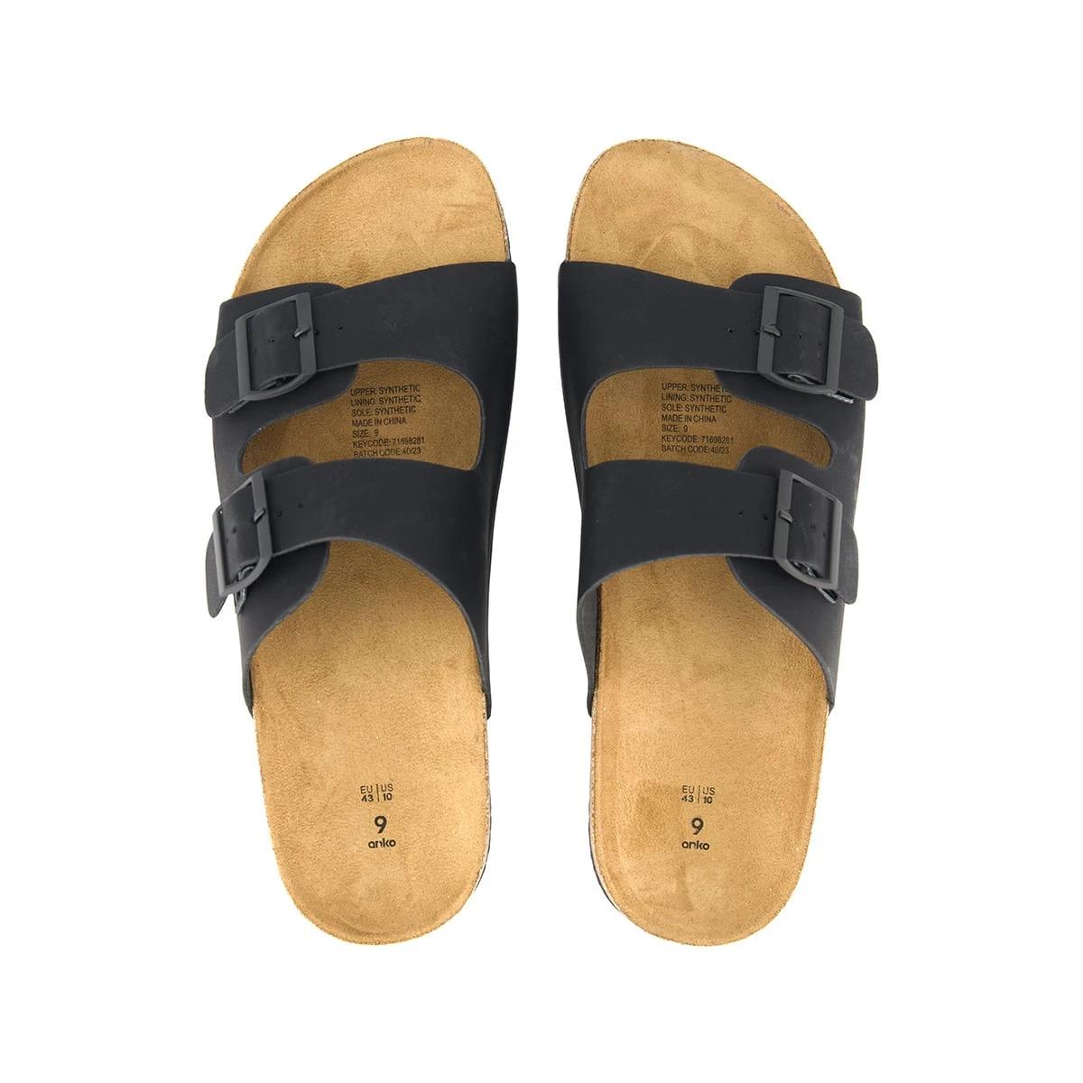 3 Double Buckle Sandals Black, 3 of 4