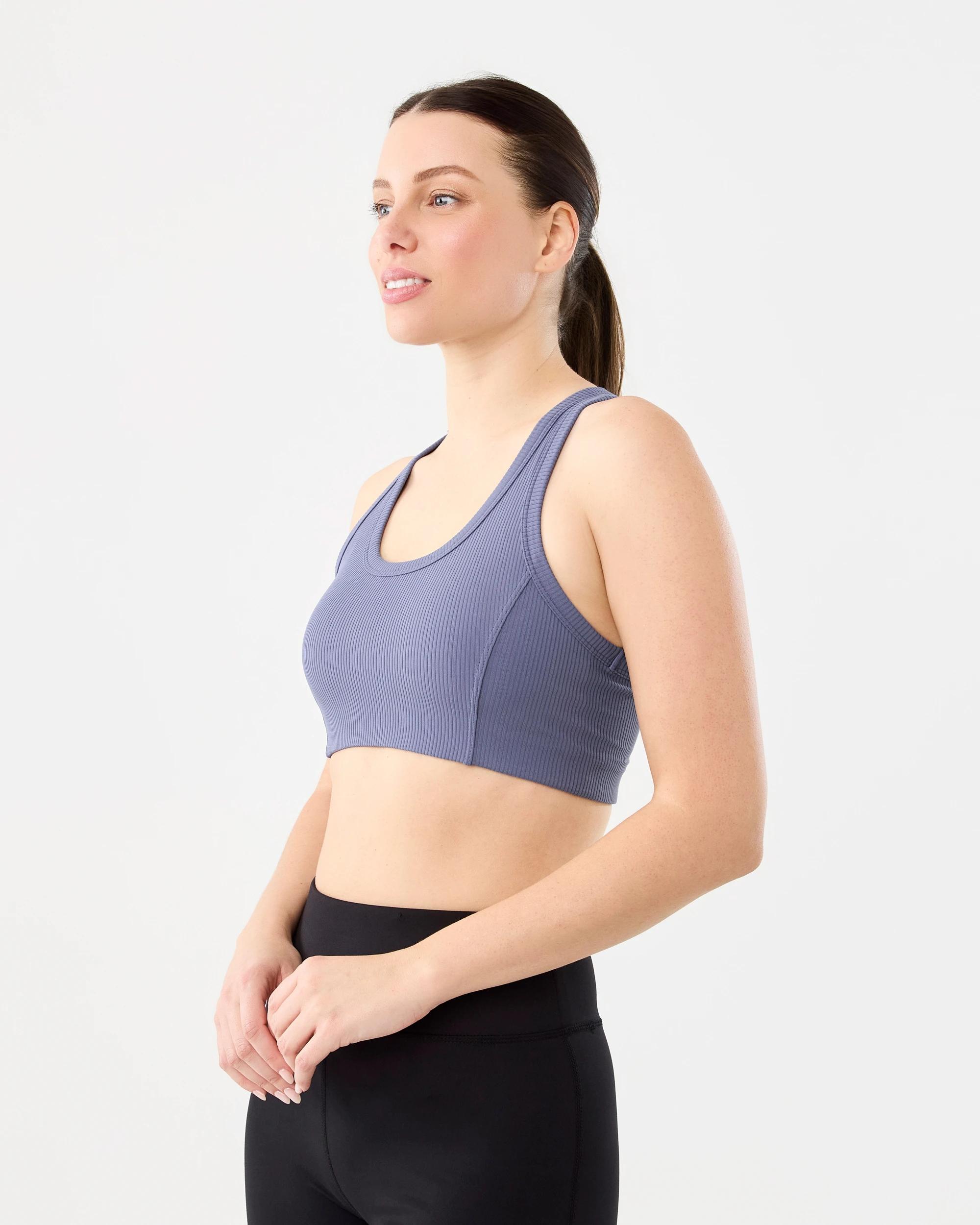 3 Active Womens Ultrasoft Rib Racer Crop Nightfall, 3 of 7
