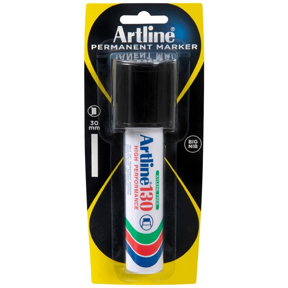 1 Artline 130 Permanent Marker Black, 1 of 5