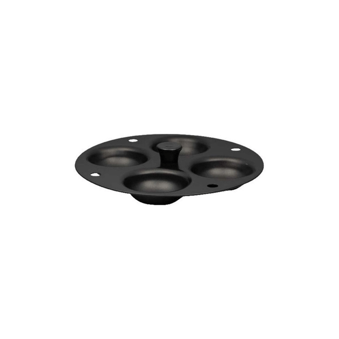 3 Avanti Round Non-stick Egg Poacher Pan Poaches 4 Eggs Fits 10-12in Skillet
 - Black, 3 of 3