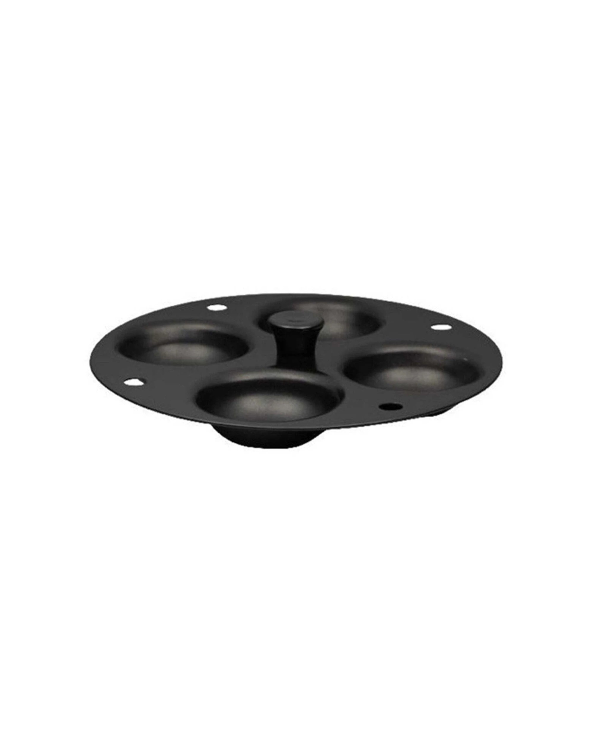 3 Avanti Round Non-stick Egg Poacher Pan Poaches 4 Eggs Fits 10-12in Skillet - Black, 3 of 3
