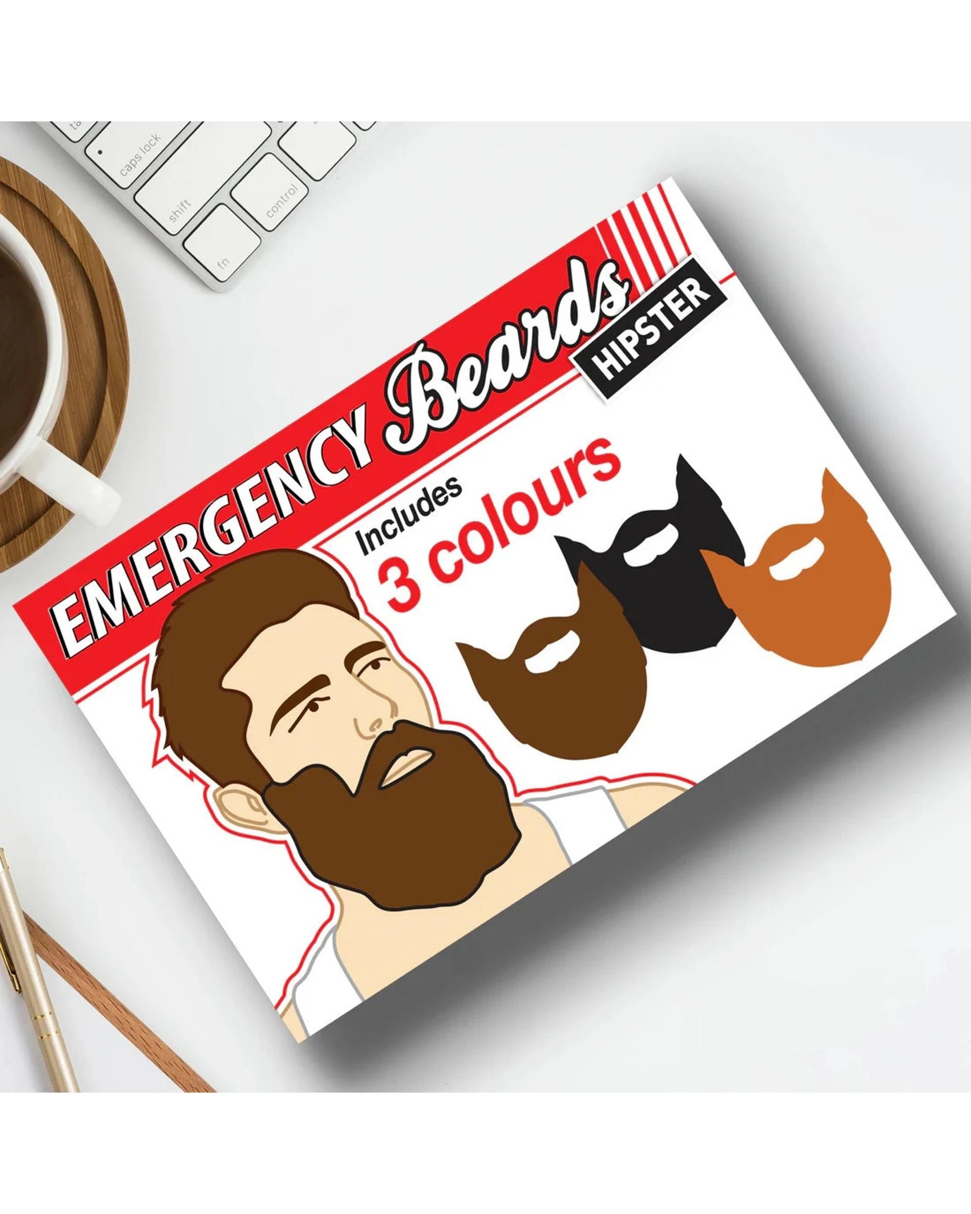 4 Gift Republic Emergency Beards, 4 of 4