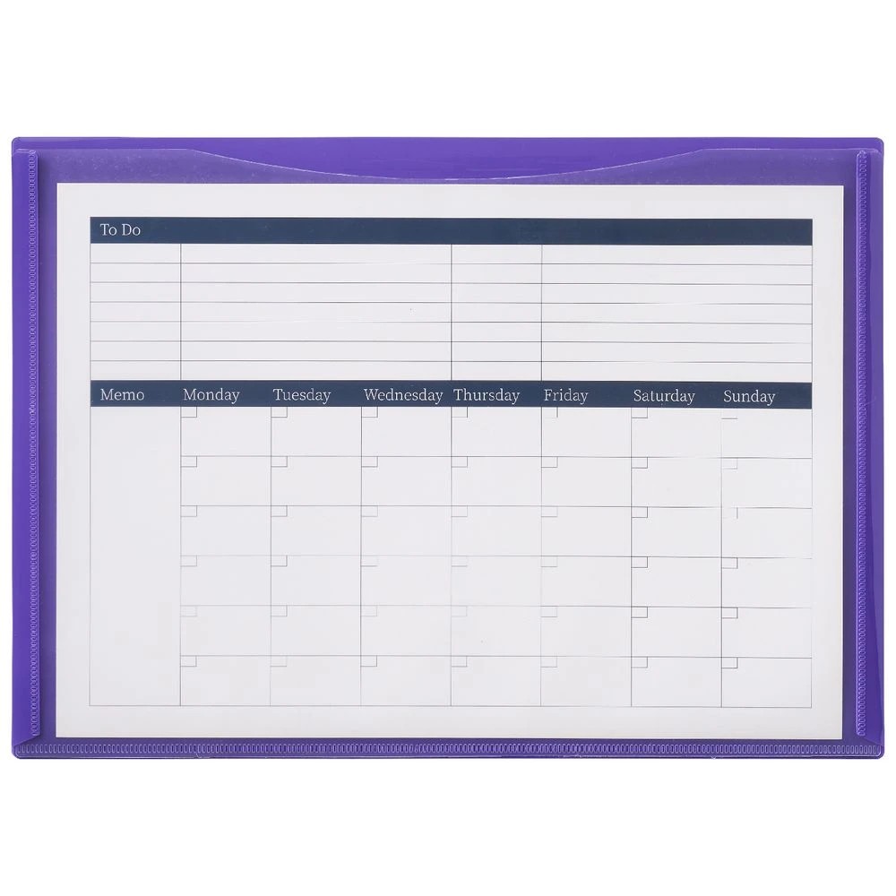 4 J.Burrows A4 Document Wallet Magnetic Closure Purple, 4 of 4