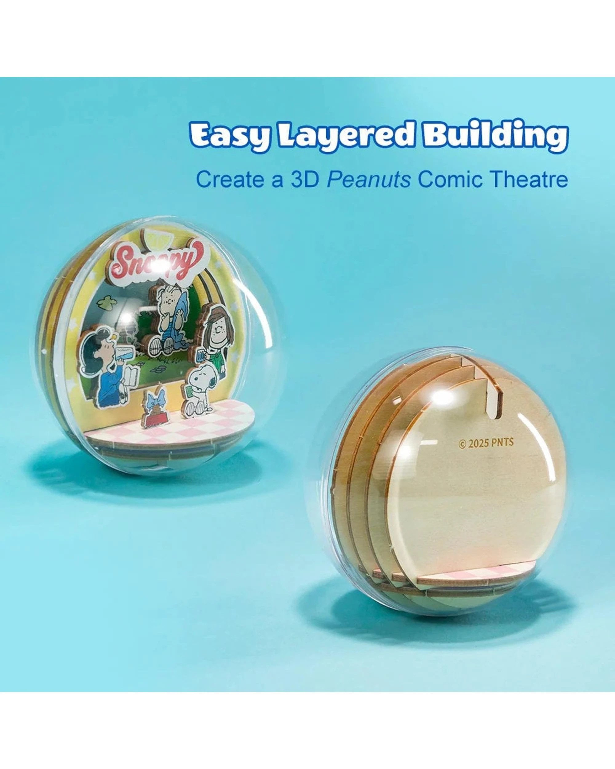 5 Pantasy Puremind Peanuts Snoopy Picnic Party Sphere Land Model Kit - 2403, 5 of 5