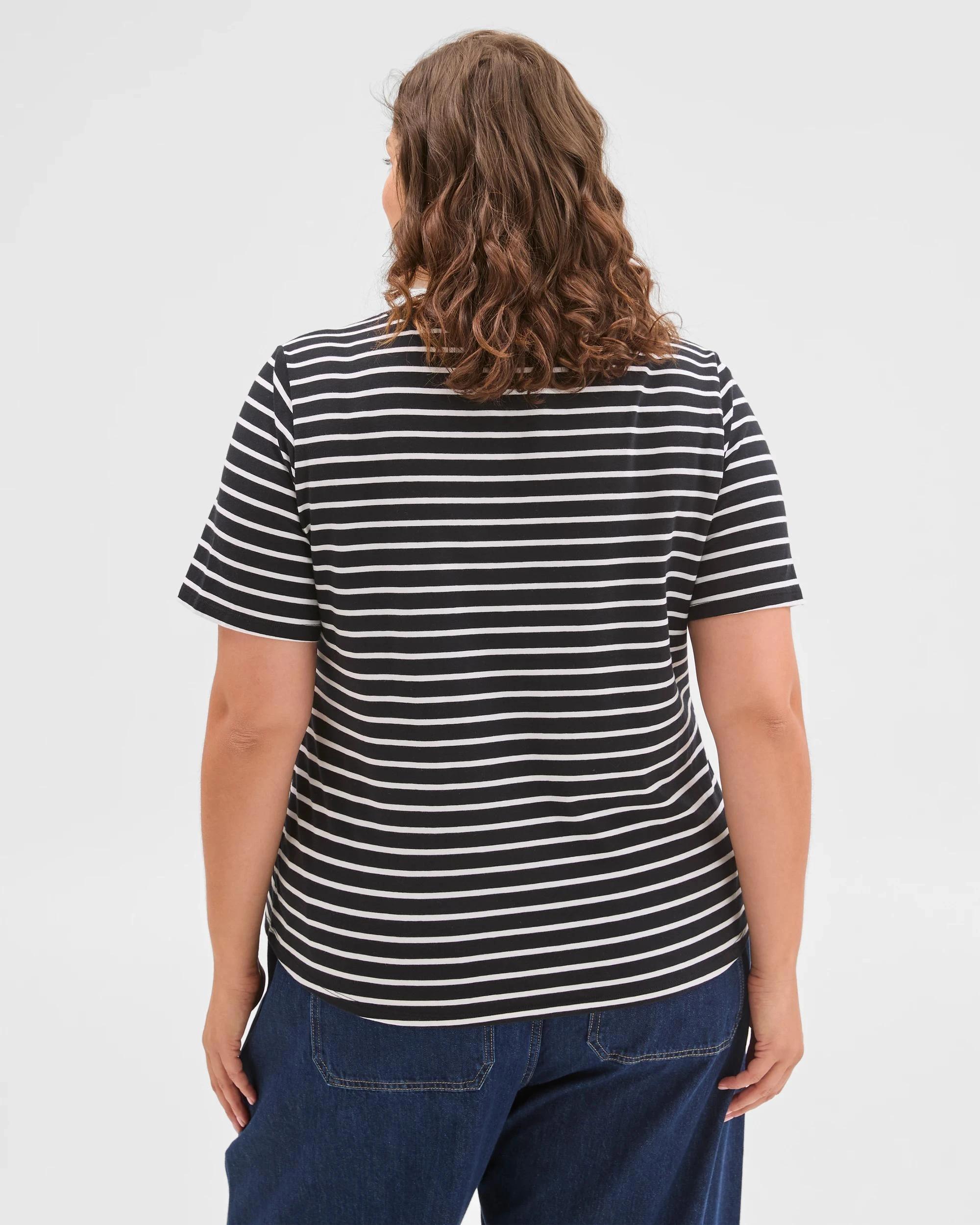 6 Target Curve Plus Size Australian Cotton T-Shirt STRIPE, 6 of 6
