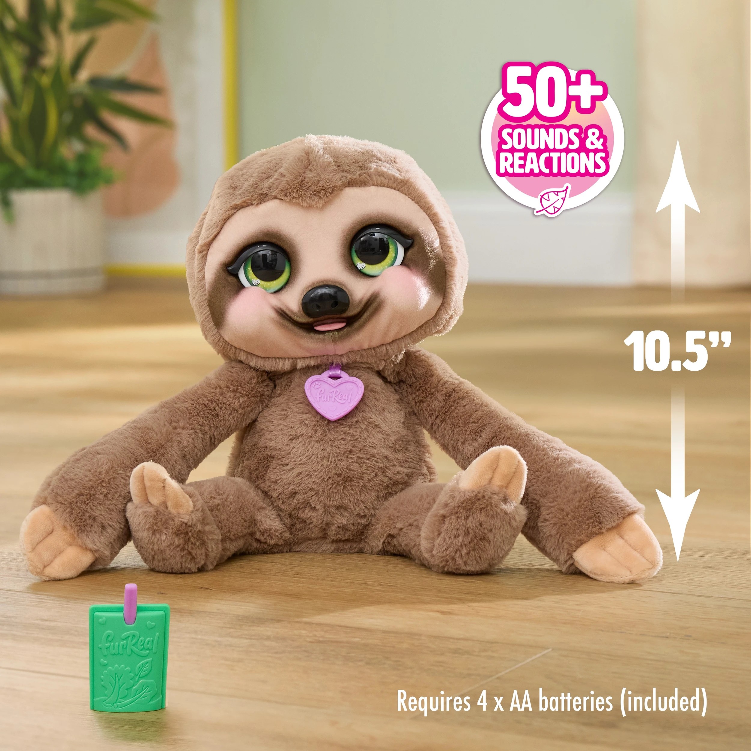 6 furReal Snuggles the Smiling Sloth Plush Toy, 6 of 7