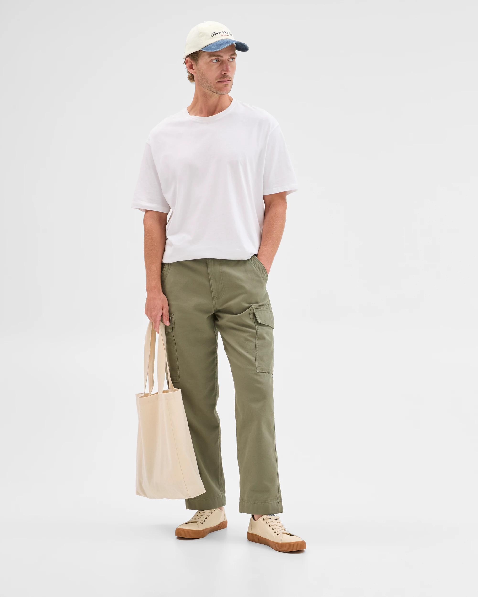 2 Target Man Australian Cotton Regular Fit Cargo Pants ARMY KHAKI, 2 of 7