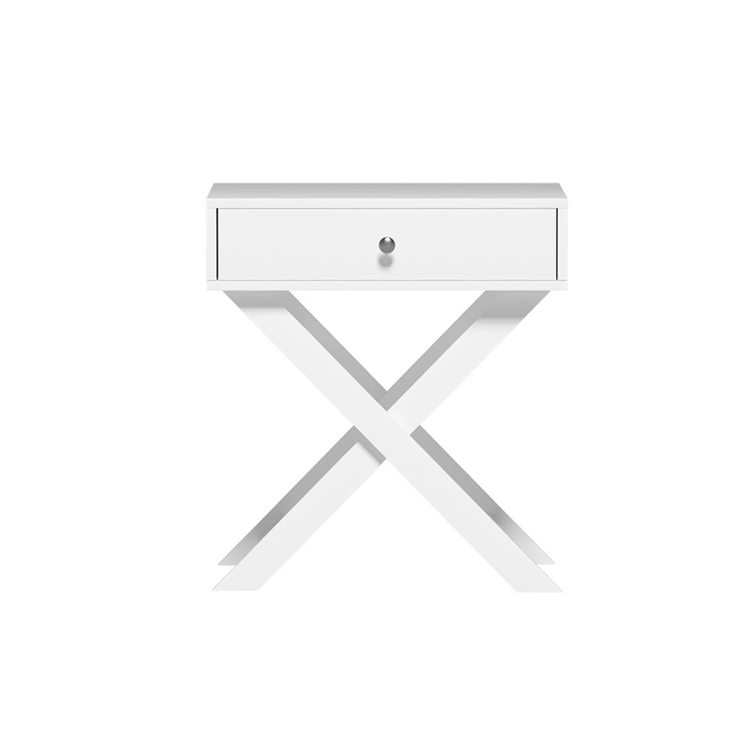 4 Artiss Bedside Table with Drawer - White, 4 of 7