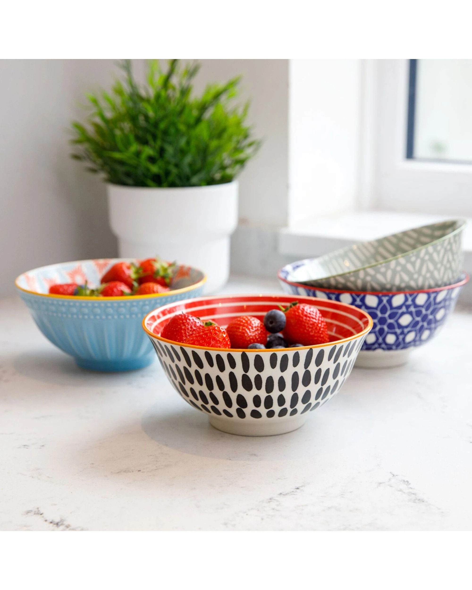 6 Mikasa 4pc Does It All Kitchen Glazed Bowl 15.7cm Durable Microwave Dishwasher Safe - Multi, 6 of 7