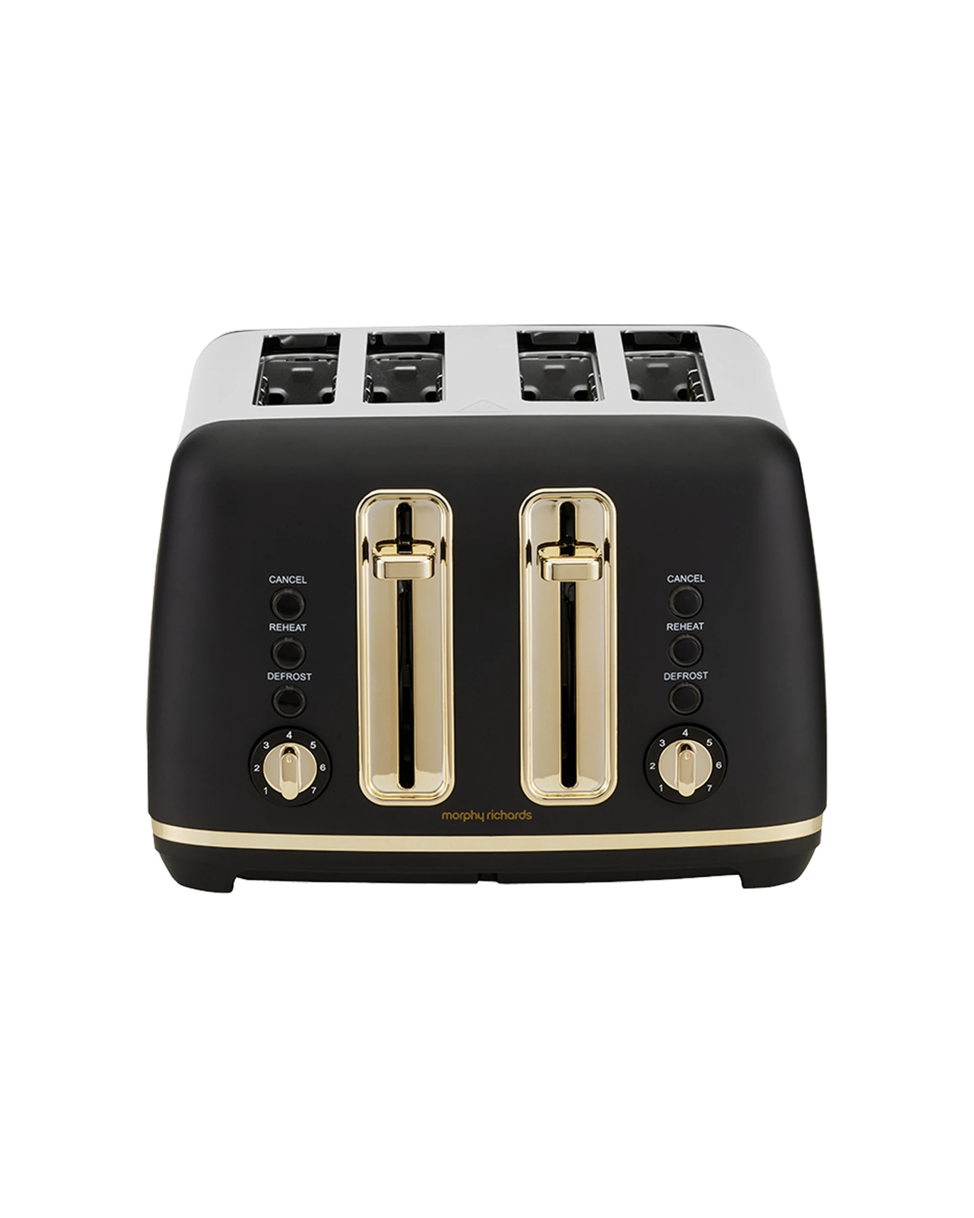1 Morphy Richards Ascend Adjustable 4 Slice Toaster W/crumb Tray 2000w - black, 1 of 7