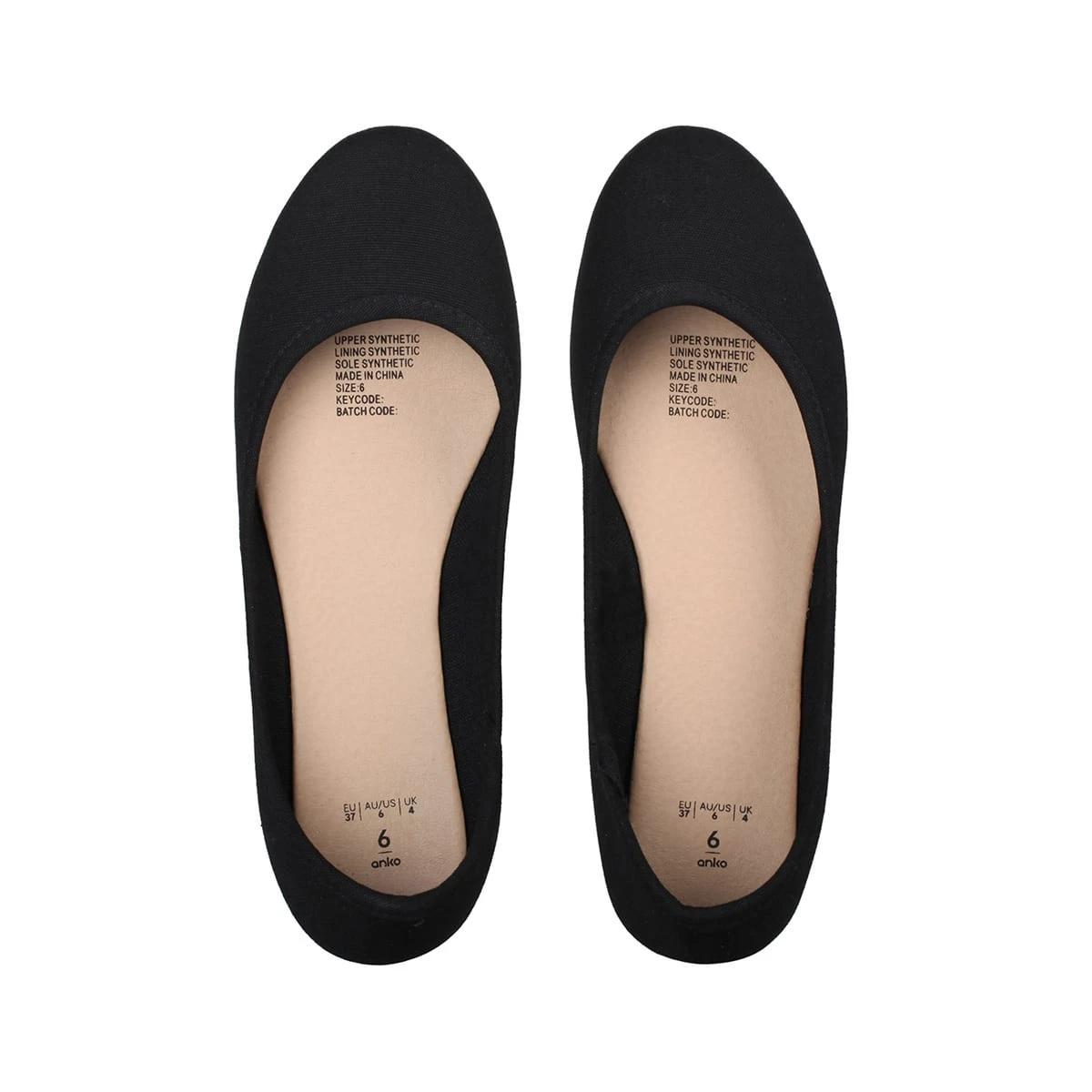 2 Round Toe Ballet Flats BLACK, 2 of 5