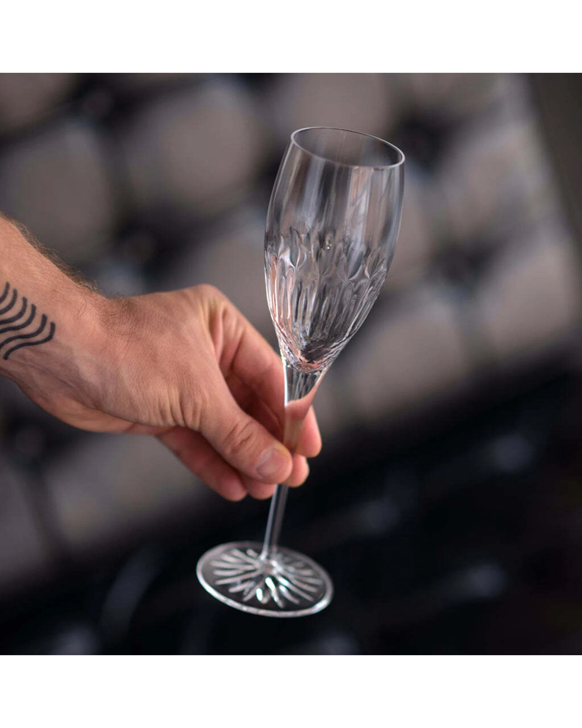 2 Luigi Bormioli 4pc Diamante Prosecco Champagne Glasses Set 220ml - Clear, 2 of 4