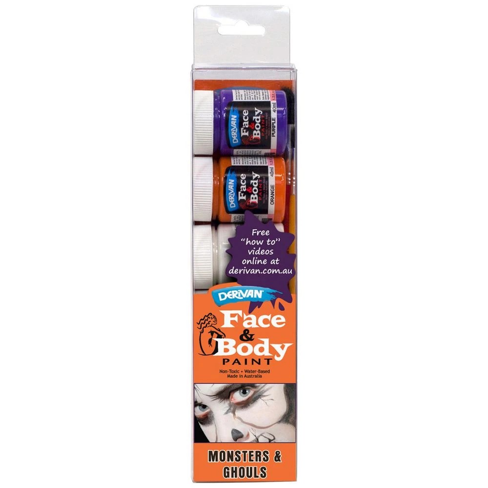 1 Derivan Face Paint Set Monsters and Ghouls, 1 of 1