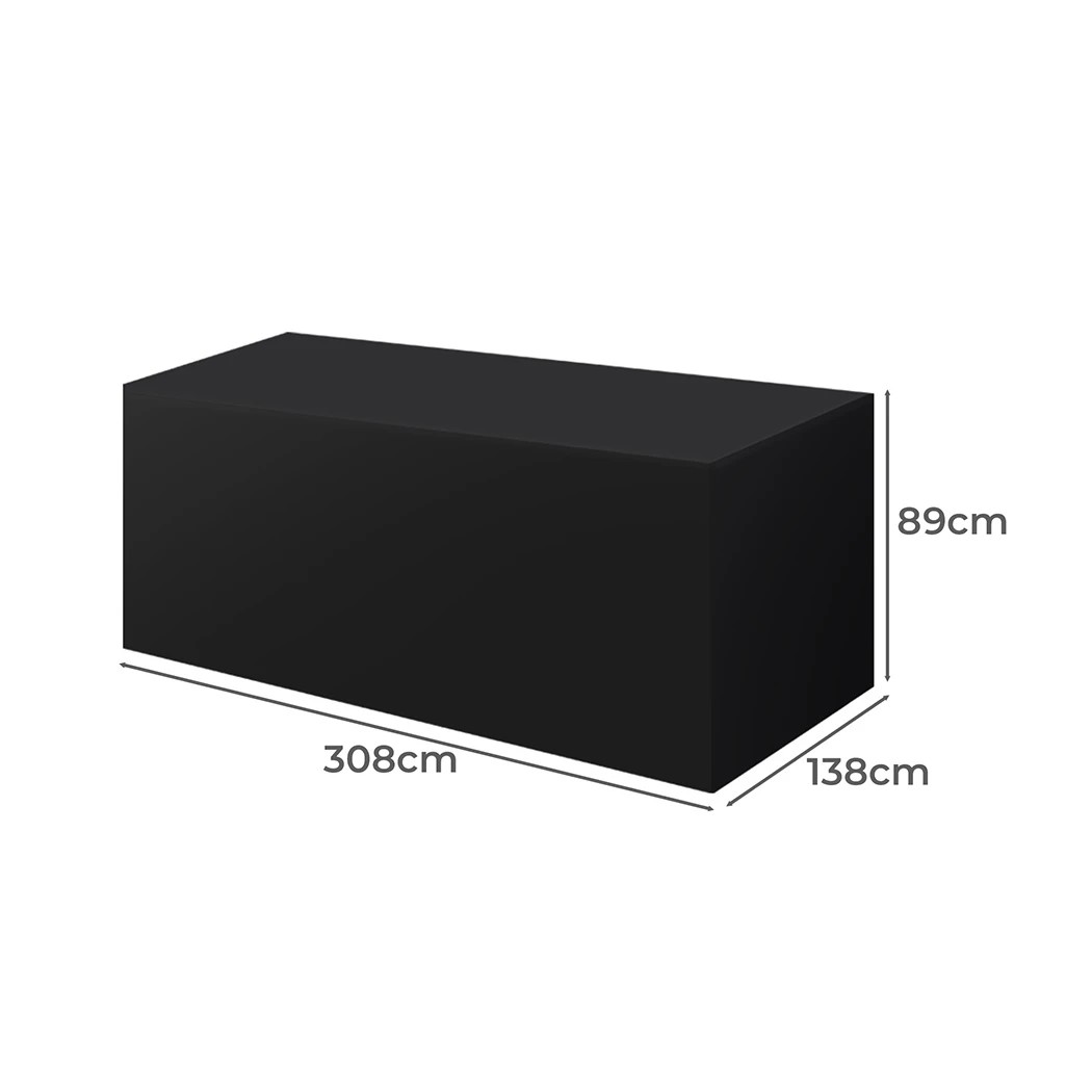 3 Marlow 308x138x98cm Outdoor Funiture Cover - Black, 3 of 7