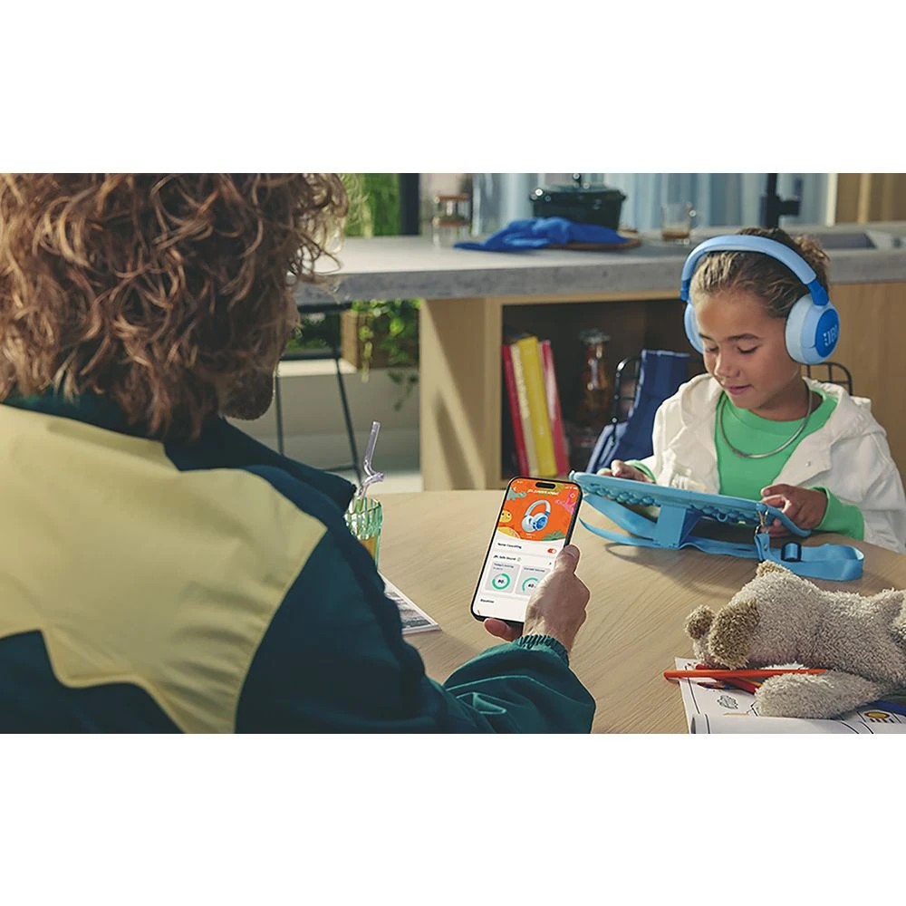 6 JBL JR470 Kids Bluetooth Noise Cancelling Headphones Blue, 6 of 8