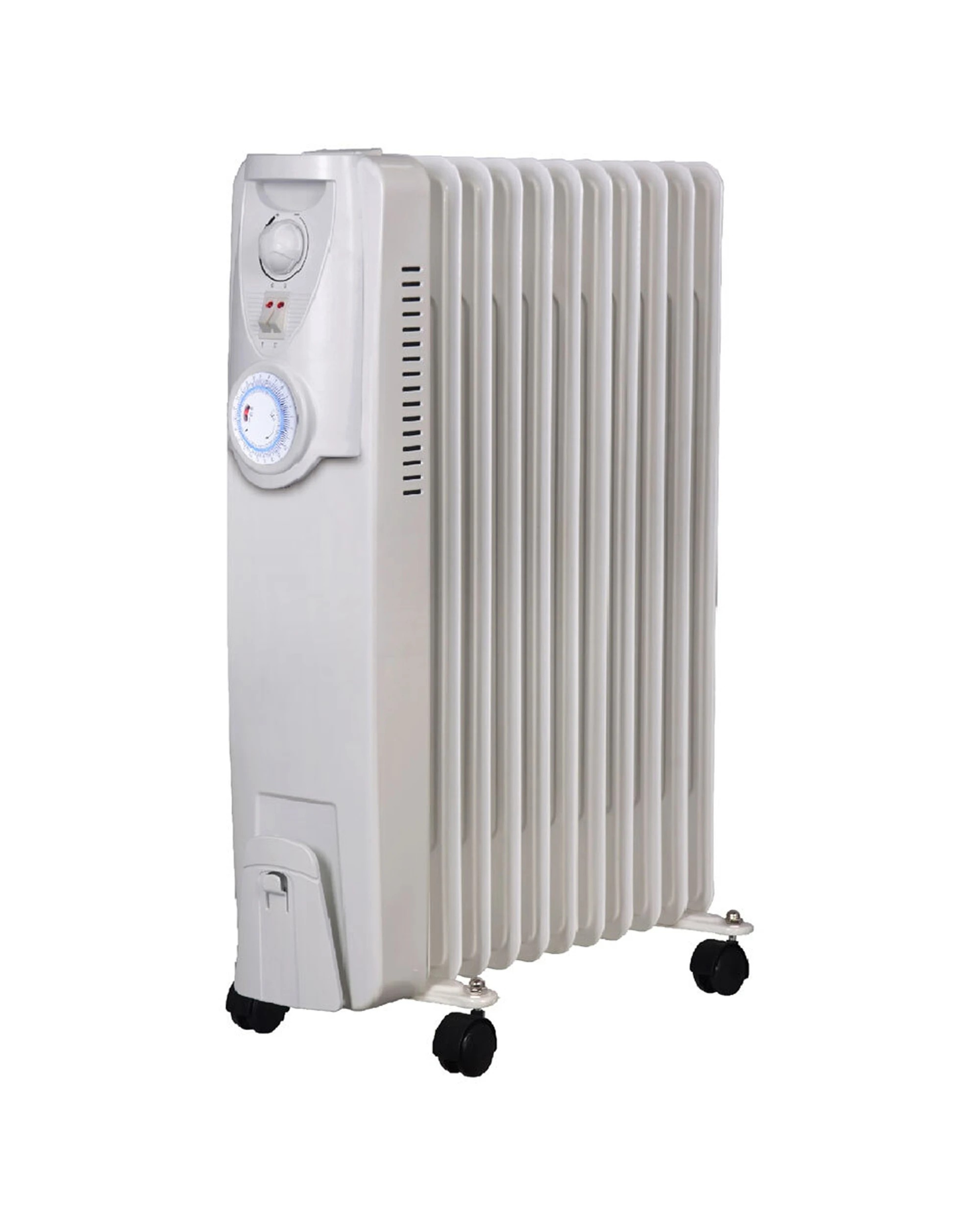 1 Heller Hoch11t Portable Electric Oil Heater/heating 11 Fin 24h Timer 2400w - White, 1 of 3