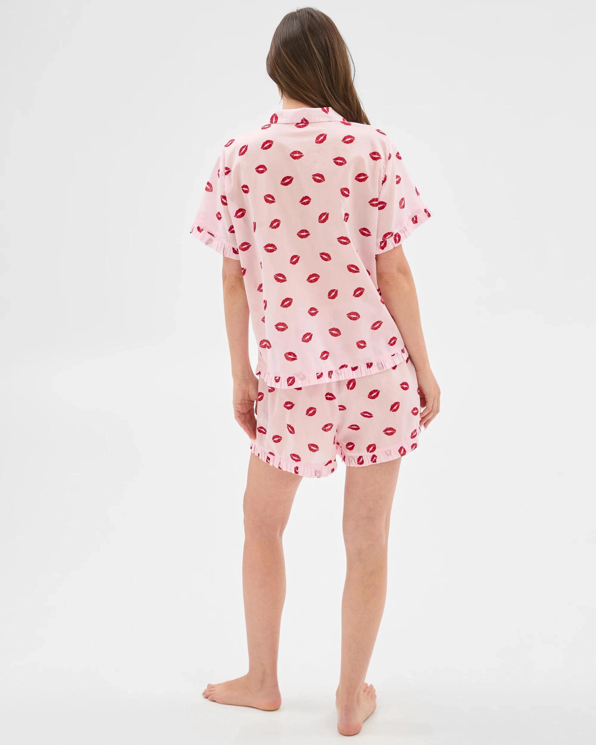 6 Target Woven Frill Pyjama Sleep Set LIPS, 6 of 6