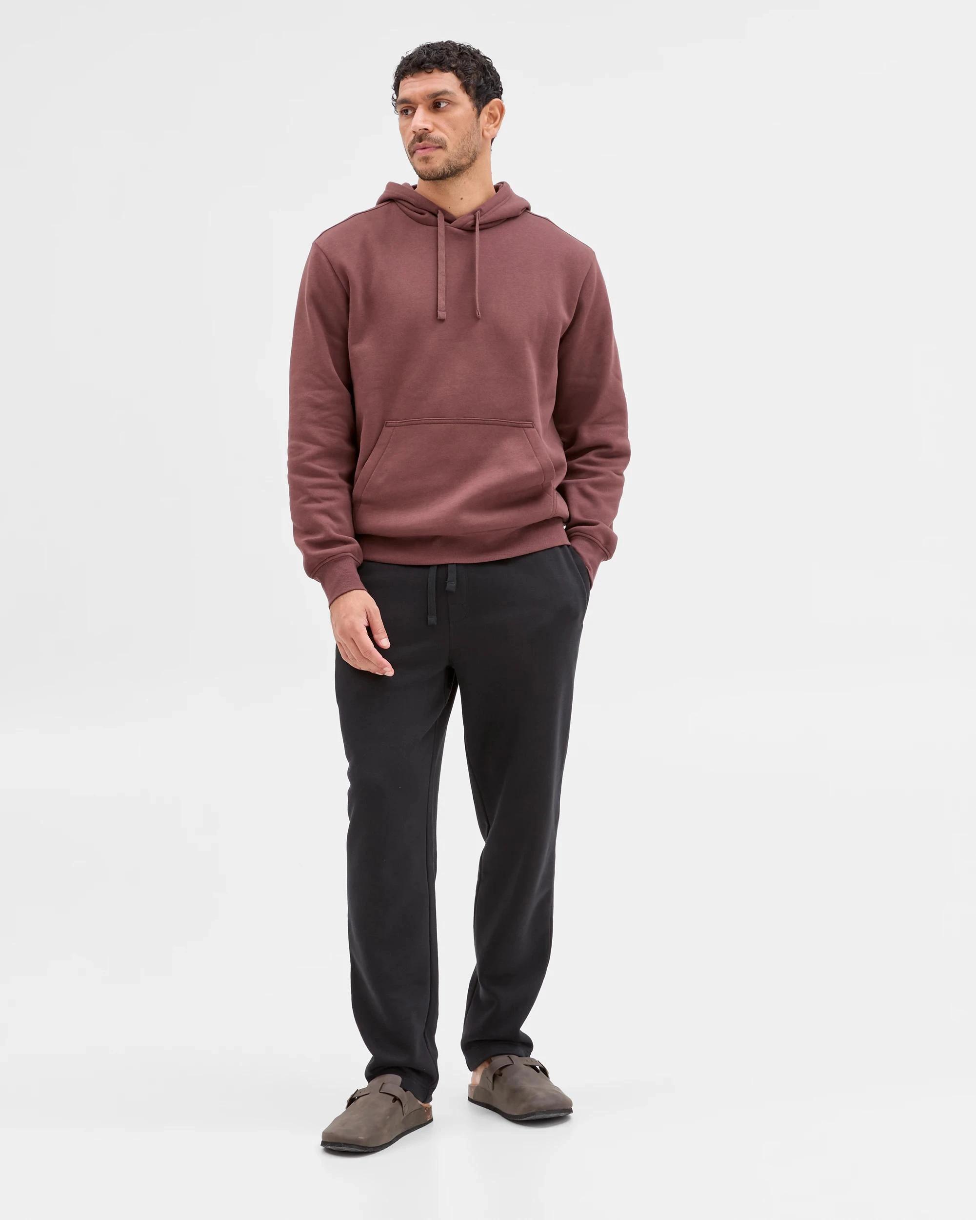 2 Target Man Australian Cotton Blend Popover Hooded Jumper OXBLOOD, 2 of 7
