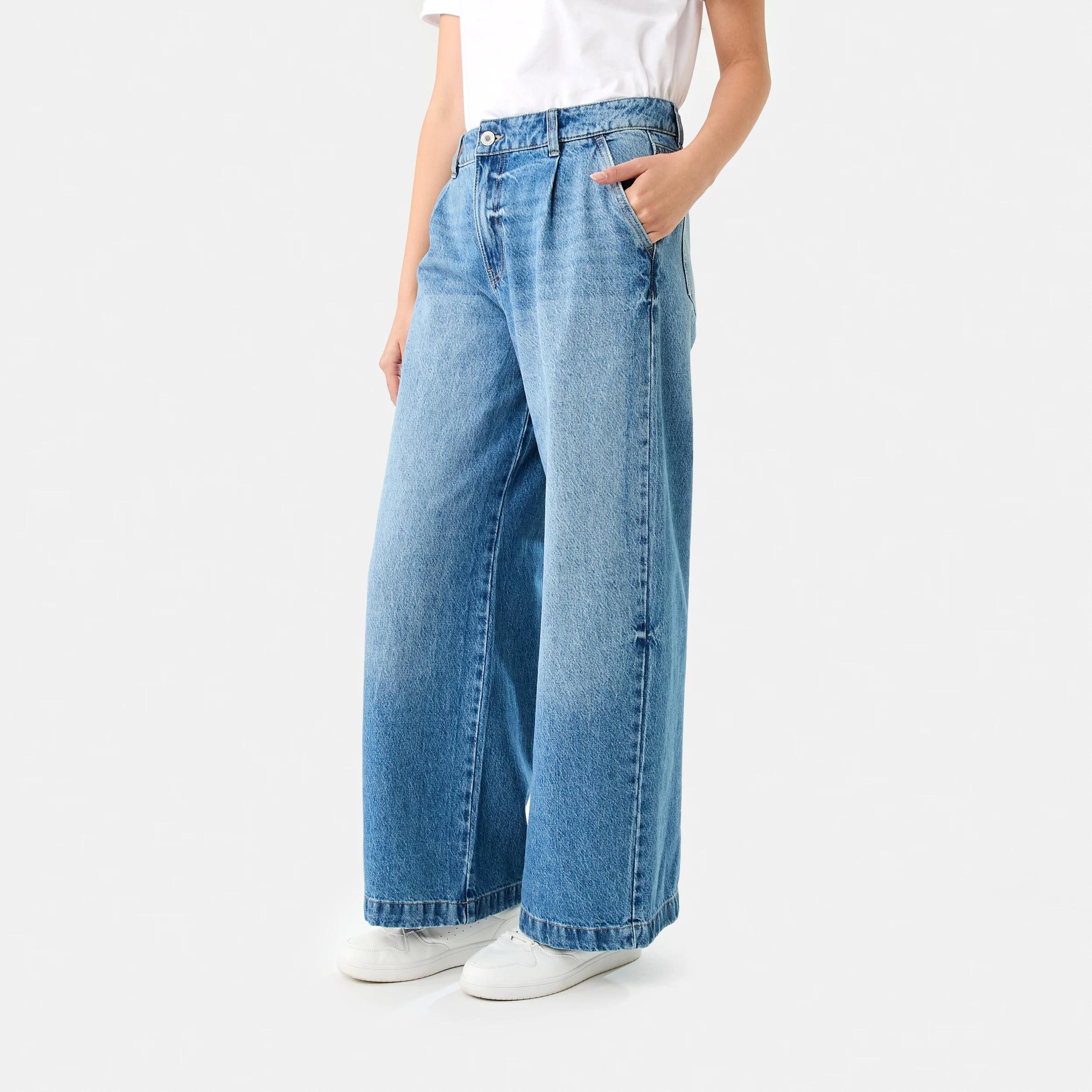 3 Pleat Front Jeans MID WASH, 3 of 9