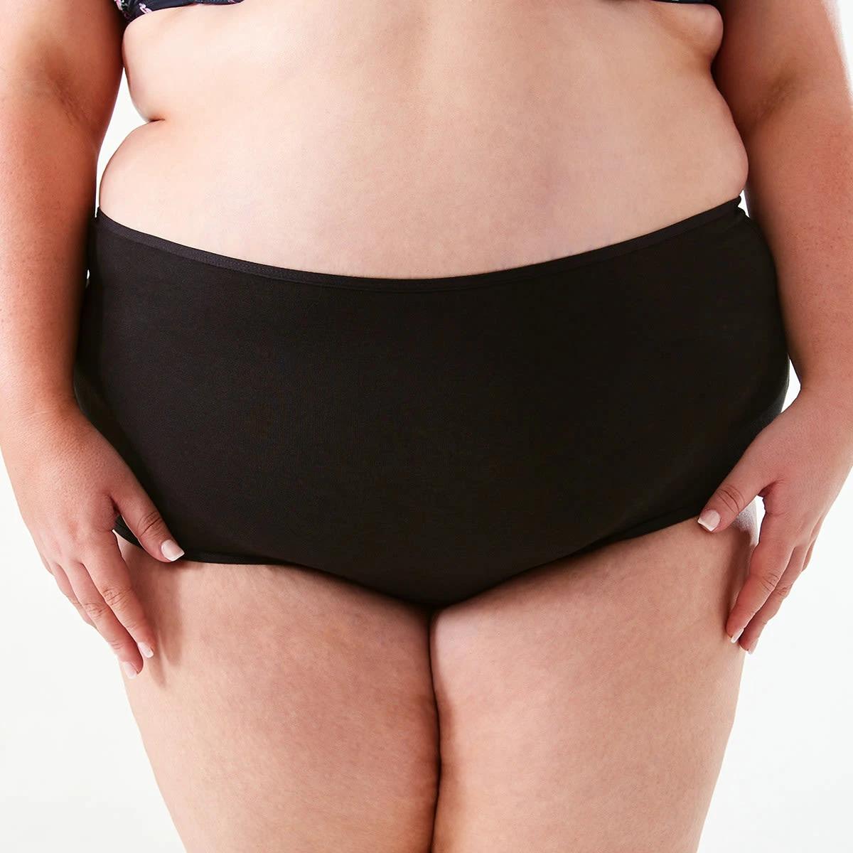 3 5 Pack Curve Cotton Stretch Full Briefs Black, 3 of 6