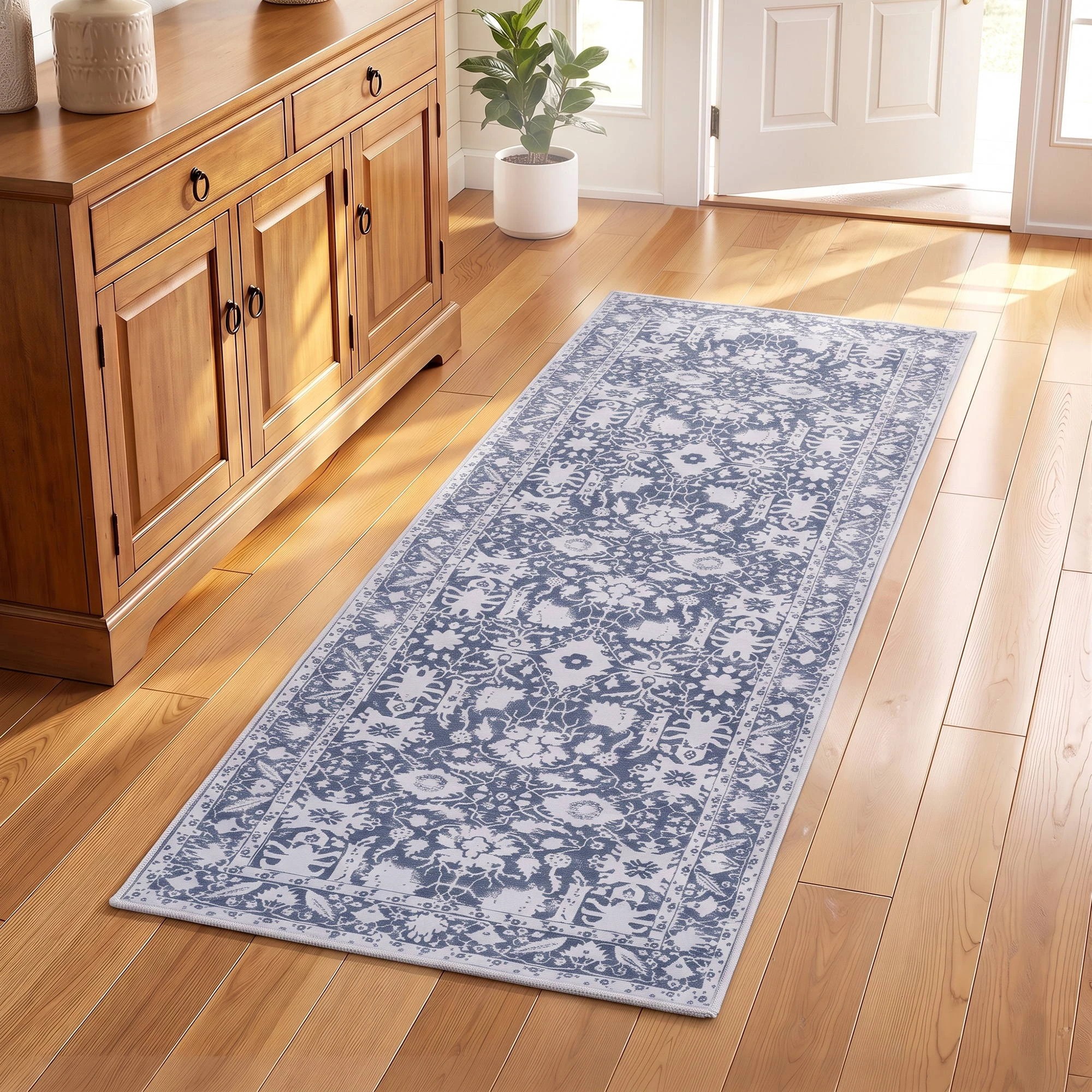 9 Artiss 60 x 180 cm Hallway Runner Rug Non-Slip Washable Water-repellent - Grey, 9 of 9