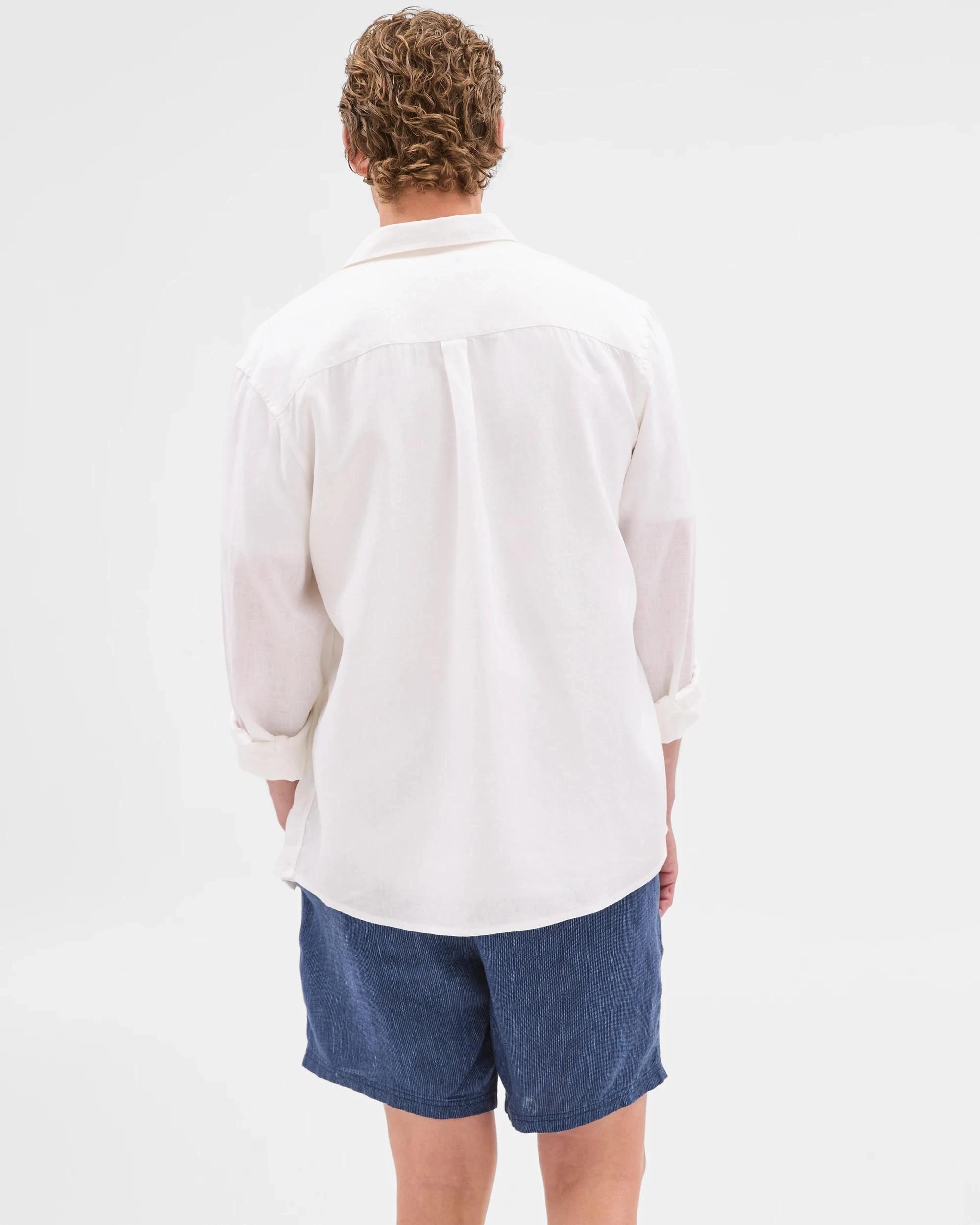 5 Target European Linen Stripe Shorts DARK BLUE, 5 of 6