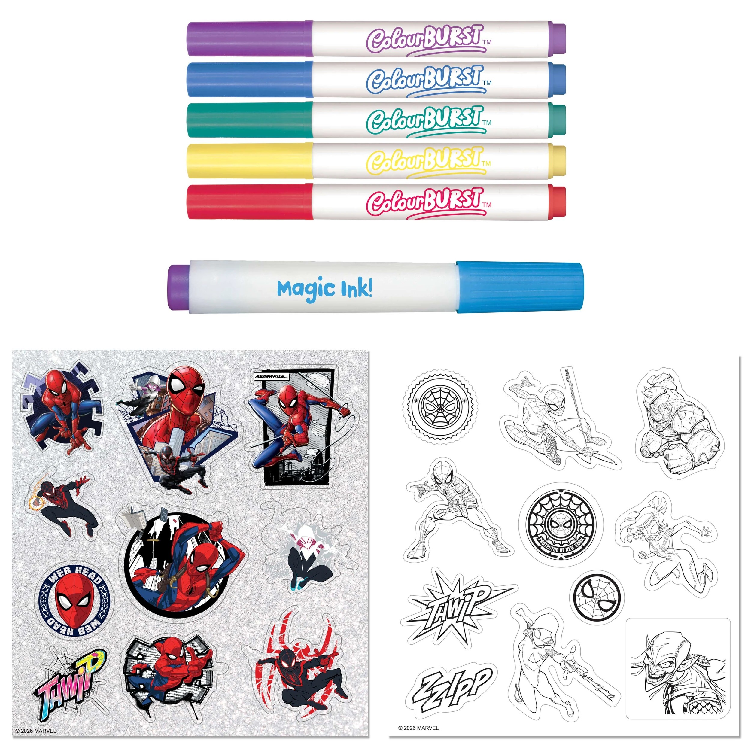 4 INKredibles Marvel Spider-Man Mess-Free ColourBurst Activity Kit - Book, 4 of 8