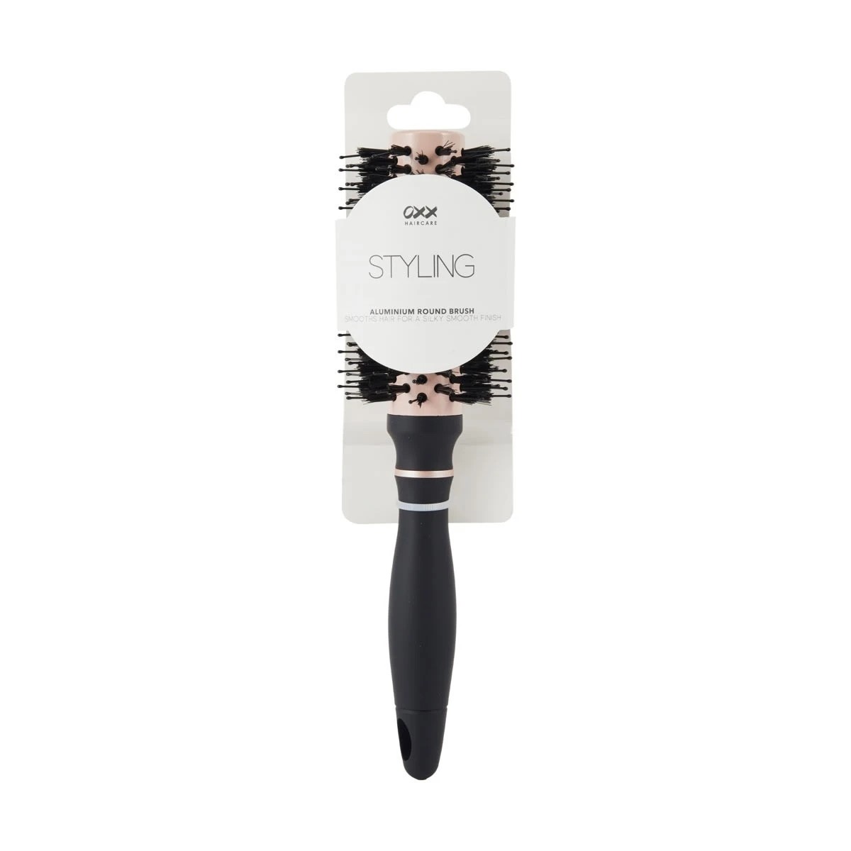 4 OXX Haircare Styling Aluminium Round Brush - Medium, Black, 4 of 4