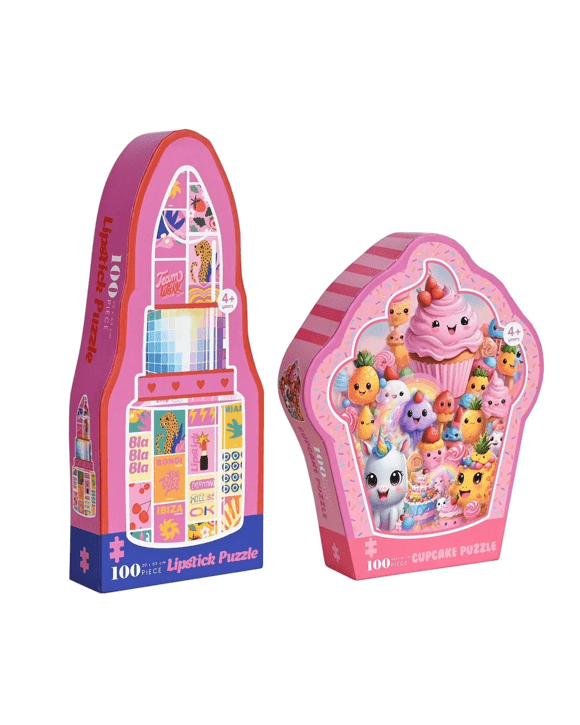 100 Piece Cupcake and Lipstick Puzzles - Assorted