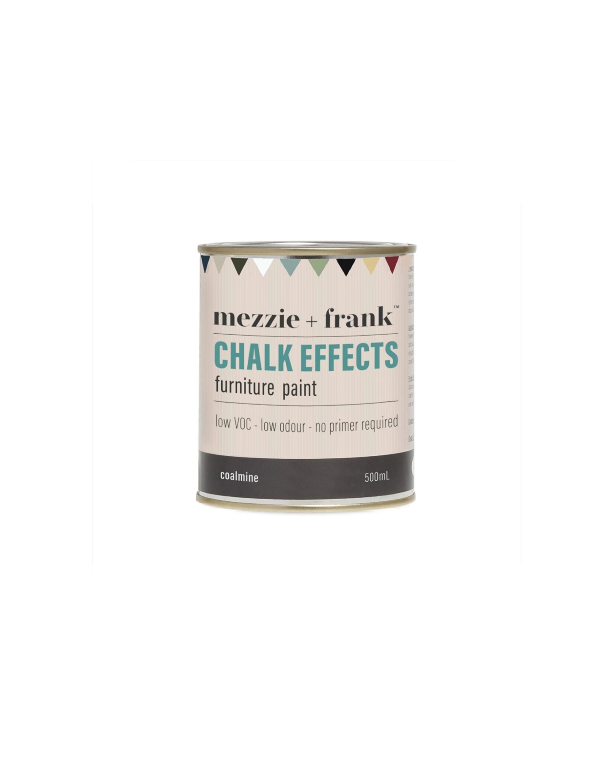 1 Mezzie+Frank Chalk Effect 0.5L Interior Water Based Furniture Paint Coalmine - Black, 1 of 5