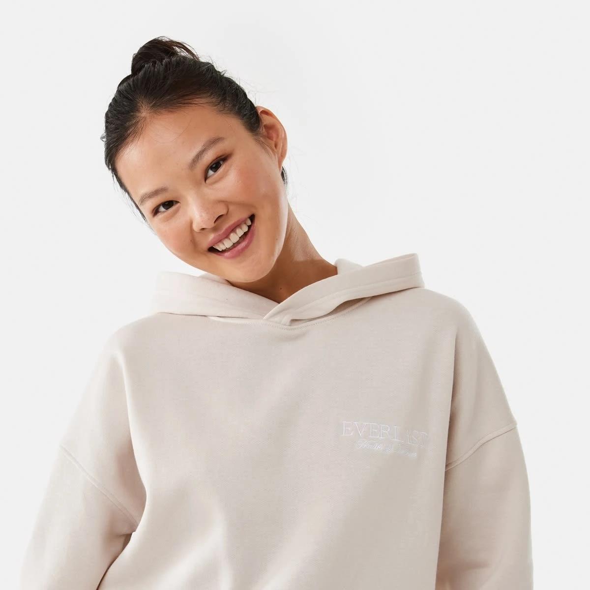 5 Everlast Womens Street Oversized Hoodie Cool Beige, 5 of 8