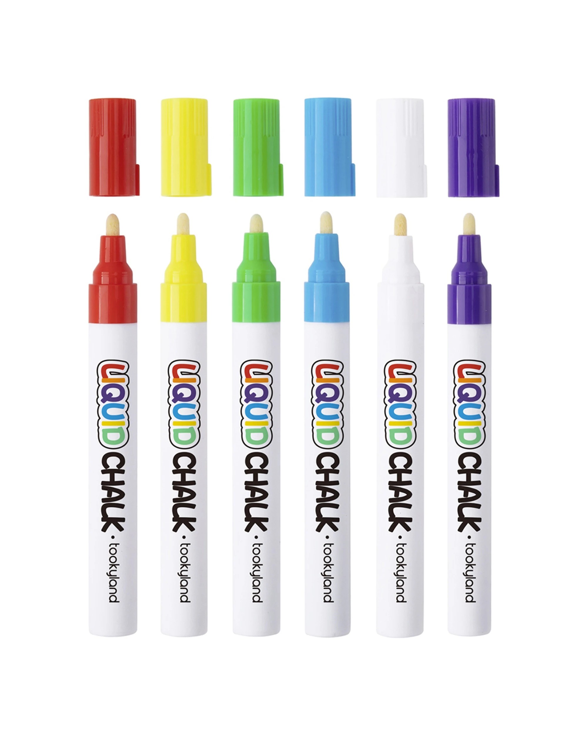 5 Tookyland 6pc Liquid Chalk Colouring Craft DIY Kids Drawing Markers Art - Multi, 5 of 5