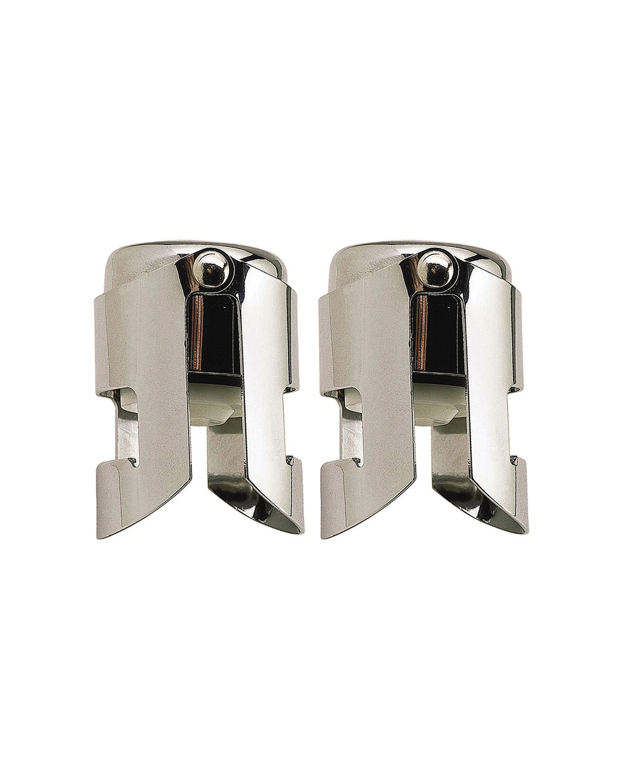 1 Barcraft 2PK Champagne & Prosecco Wine Stopper - Silver, 1 of 3