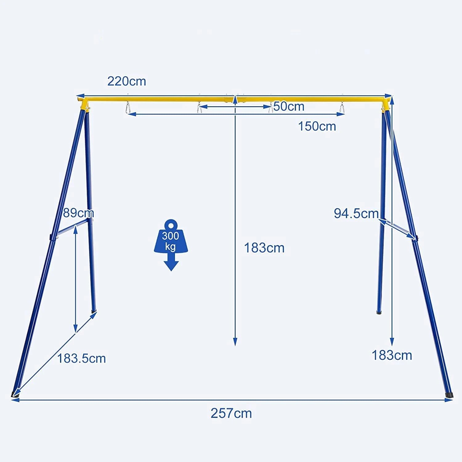 2 Costway 300kg Saucer Tree Swing Set Extra-Large 2-Seat Hammock, 2 of 2