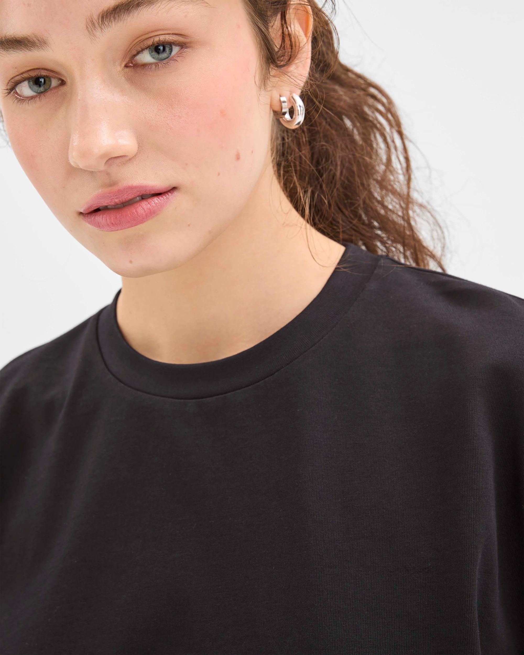 3 Lily Loves Oversized Australian Cotton T-Shirt BLACK, 3 of 6