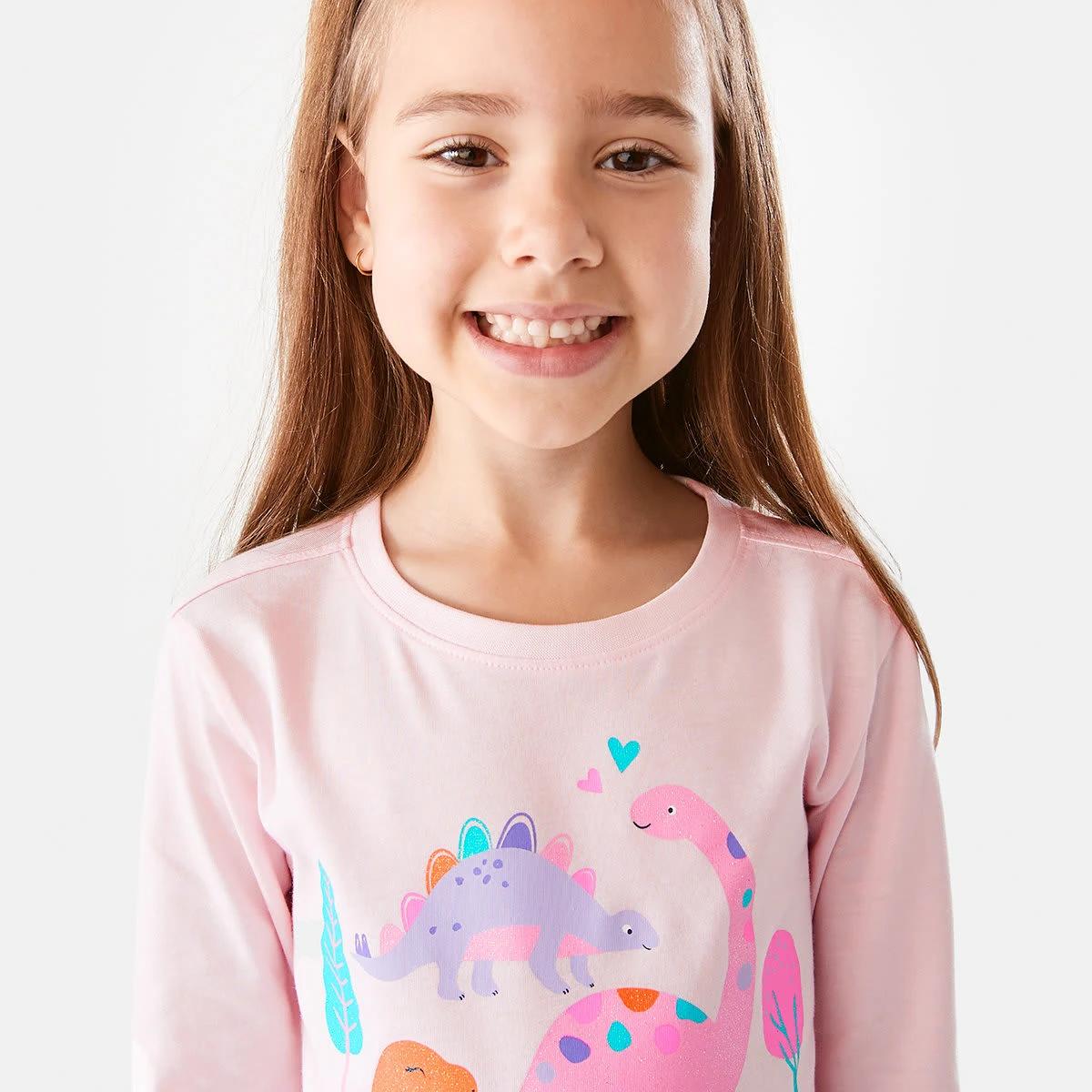 3 Long Sleeve Placement Print T-shirt Dinosaurs, 3 of 8