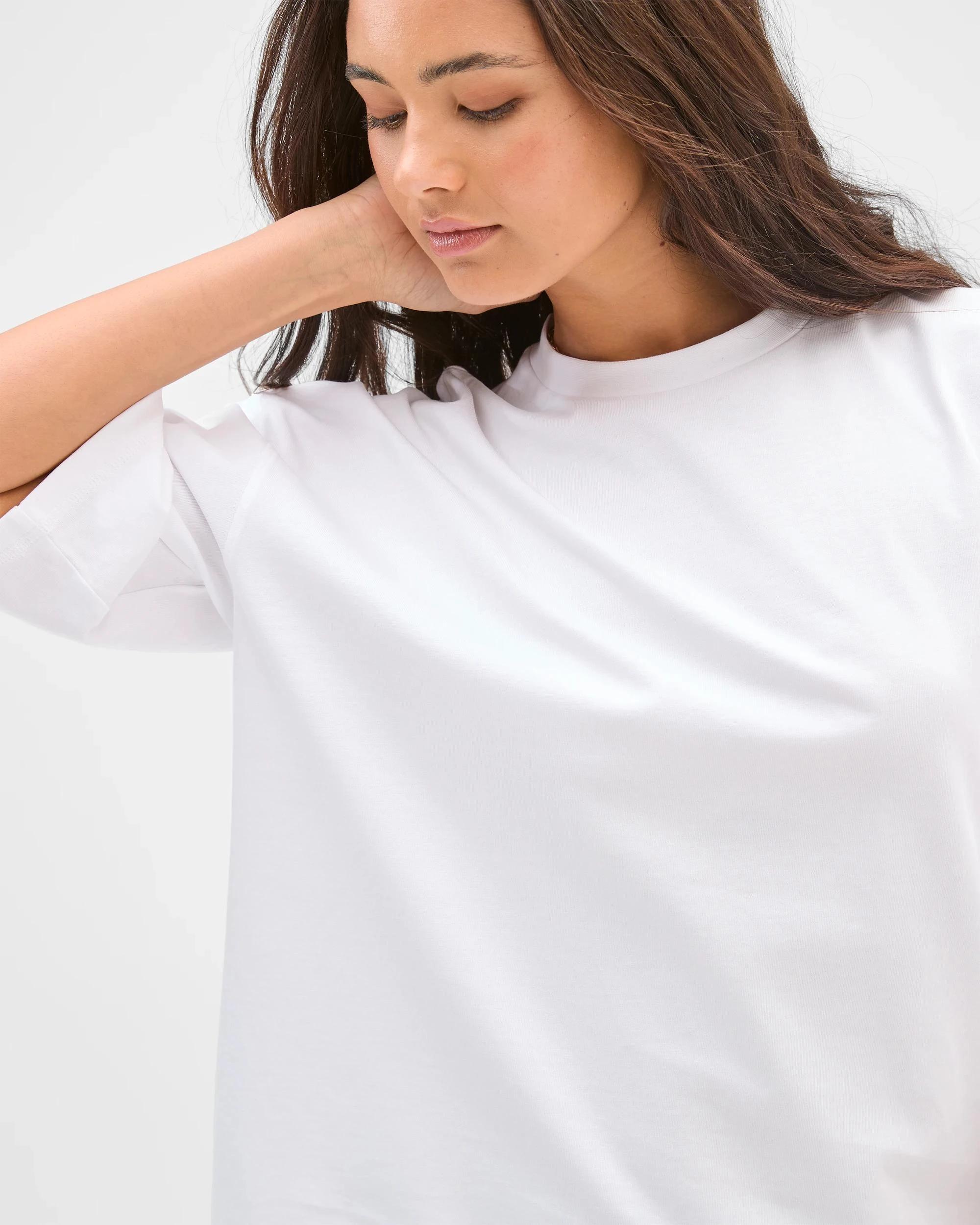 5 Lily Loves Oversized Australian Cotton T-Shirt LILY WHITE, 5 of 6