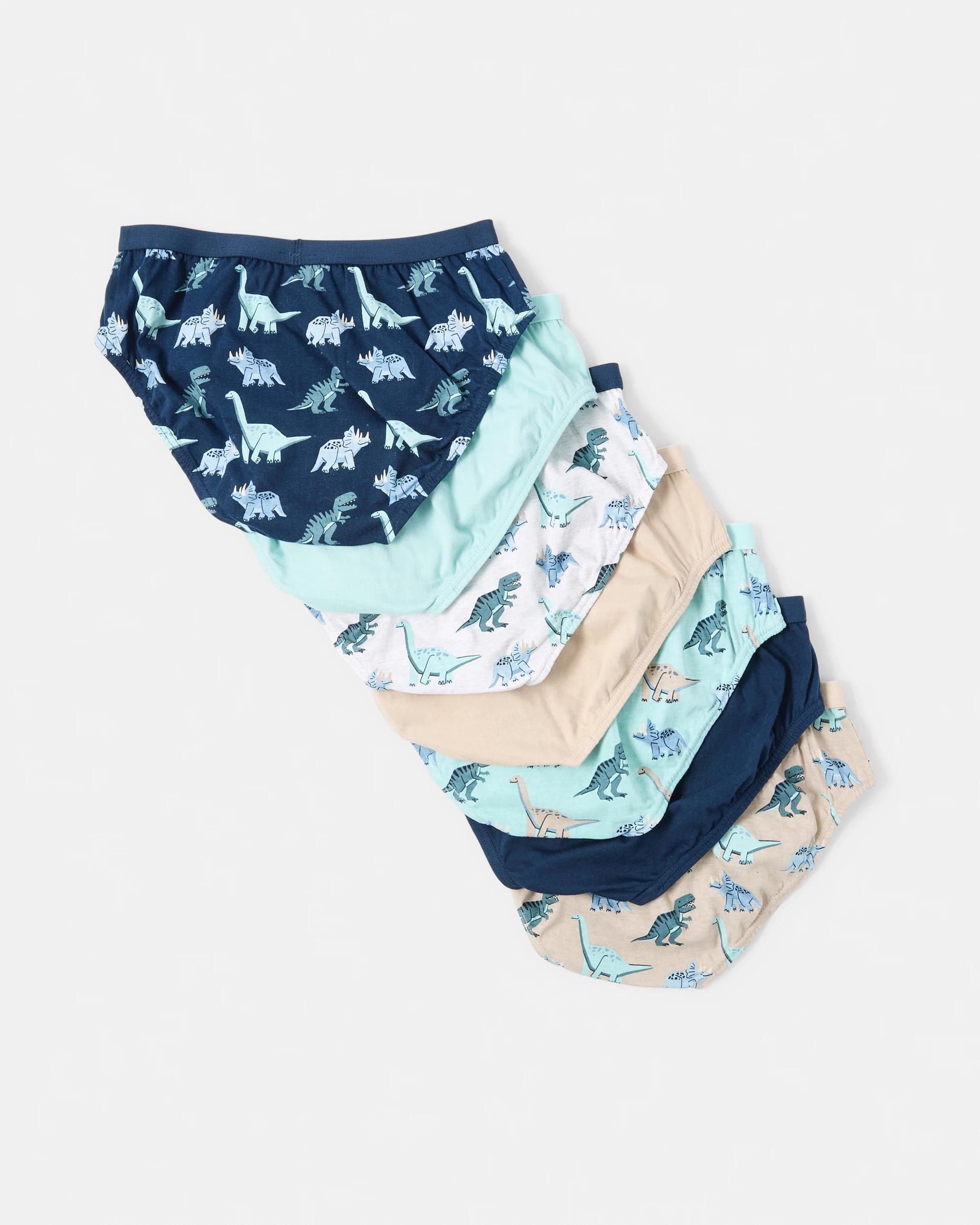 2 7 Pack Print Briefs Nvy Dinos, 2 of 10