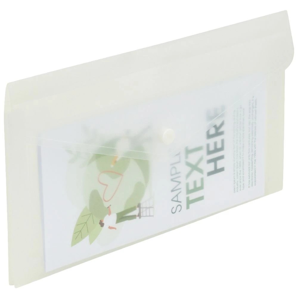 3 J.Burrows DL Button Document Wallet Clear, 3 of 3