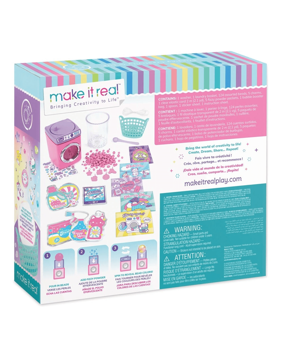 7 141 Piece Make It Real Purr-fect Wash 'N Bead Bracelets Kit, 7 of 7