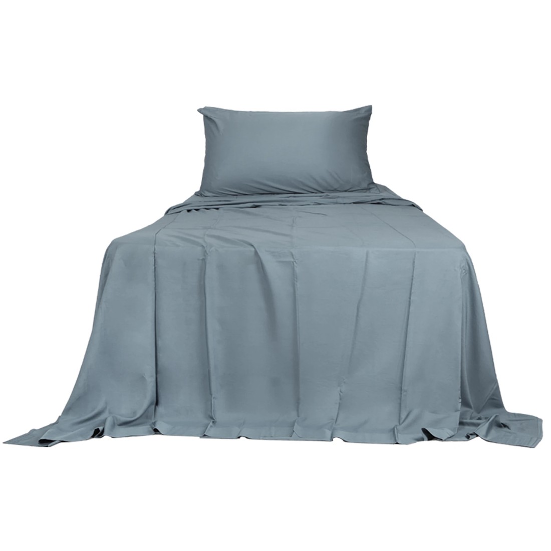 1 Dreamz Grey Bamboo Fitted Sheet Set - Single Bed, 1 of 3